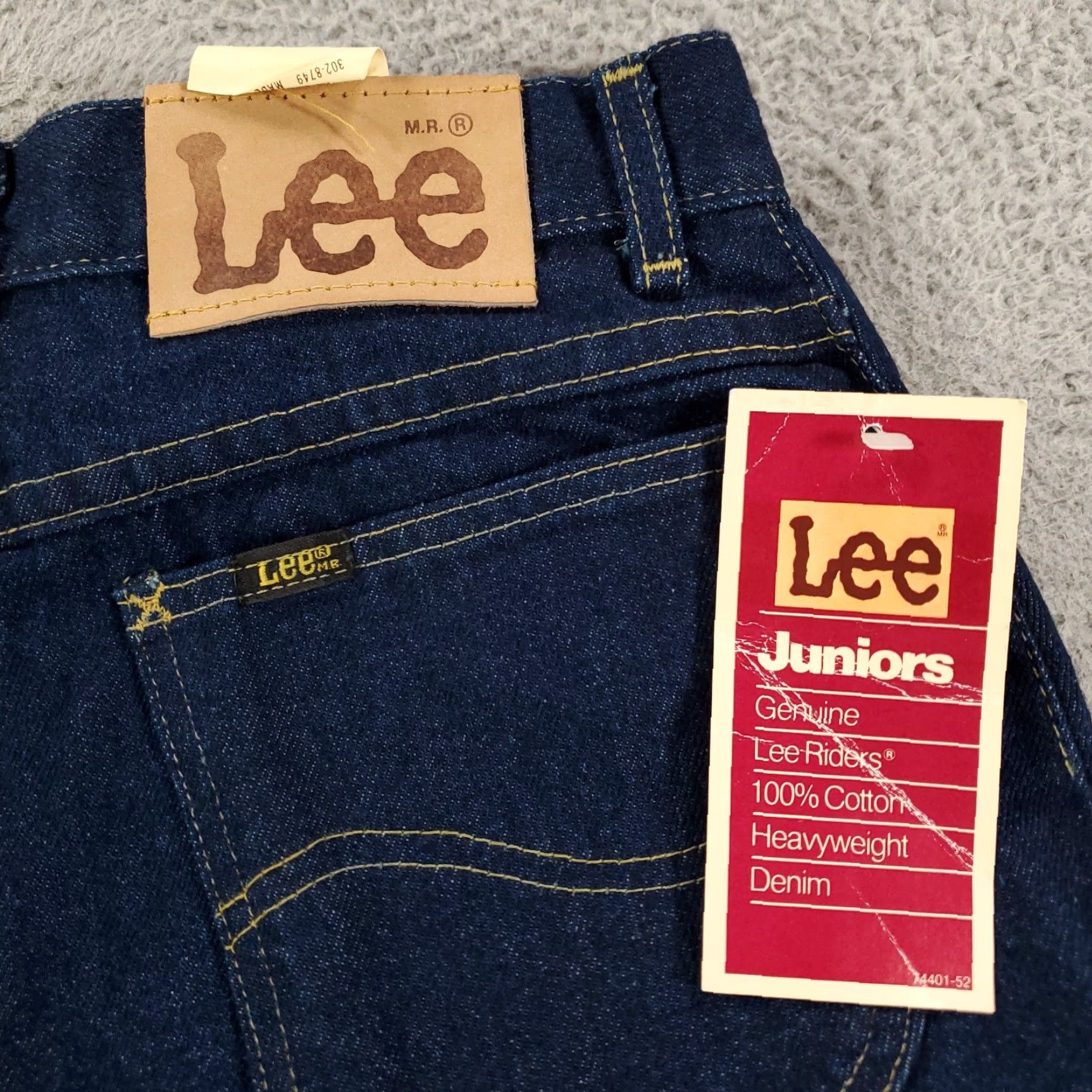Lee VINTAGE Lee Jeans Womens Juniors 11 Blue High Rise Straight Denim 80s 90s Retro Classic Size 32" / US 10 / IT 46 - 3 Thumbnail