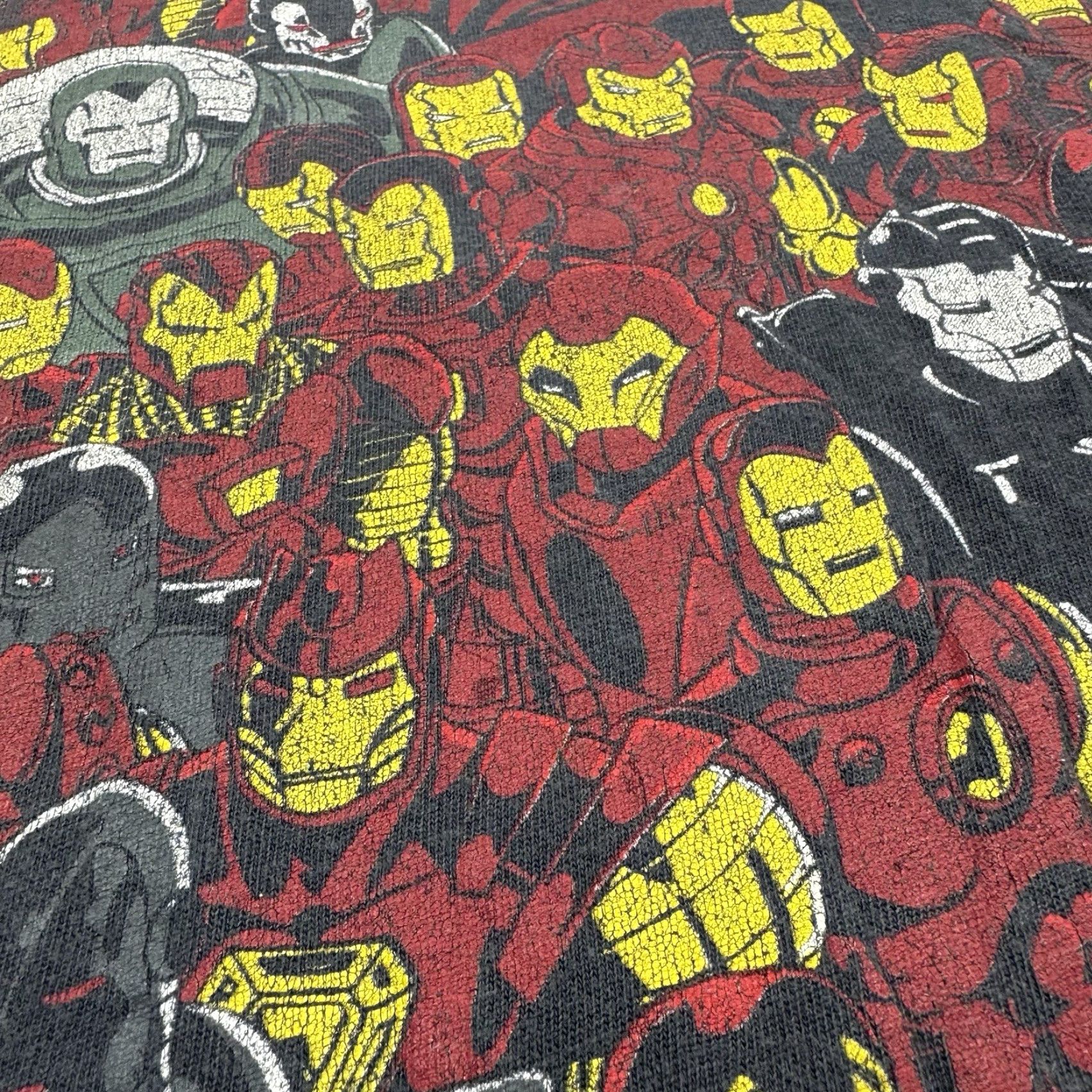 Vintage VINTAGE Marvel T-Shirt Adult XL Black Graphic Print Hipster Punk Y2K Ironman Big Graphic Faded Crew Neck Short Sleeve Comics Movie Men Mens Size US XL / EU 56 / 4 - 3 Thumbnail