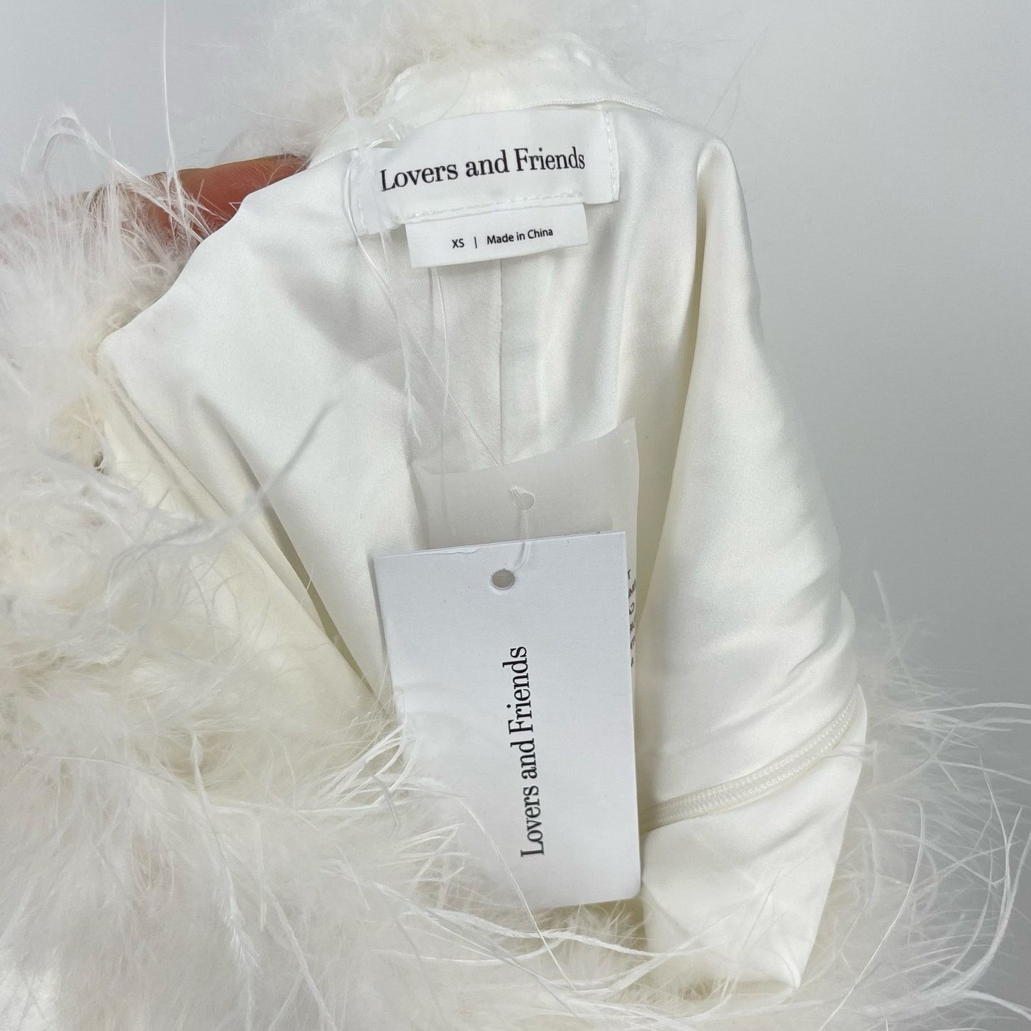 REVOLVE Lovers and Friends | Moira Mini Dress White Feather Trim XS Size XS / US 0-2 / IT 36-38 - 5 Thumbnail
