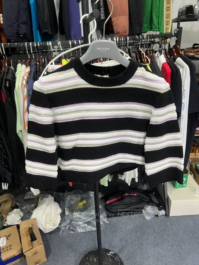 Fendi Fendi Black and White Striped Women's Knit Set Size XS / US 0-2 / IT 36-38 - 1 Thumbnail