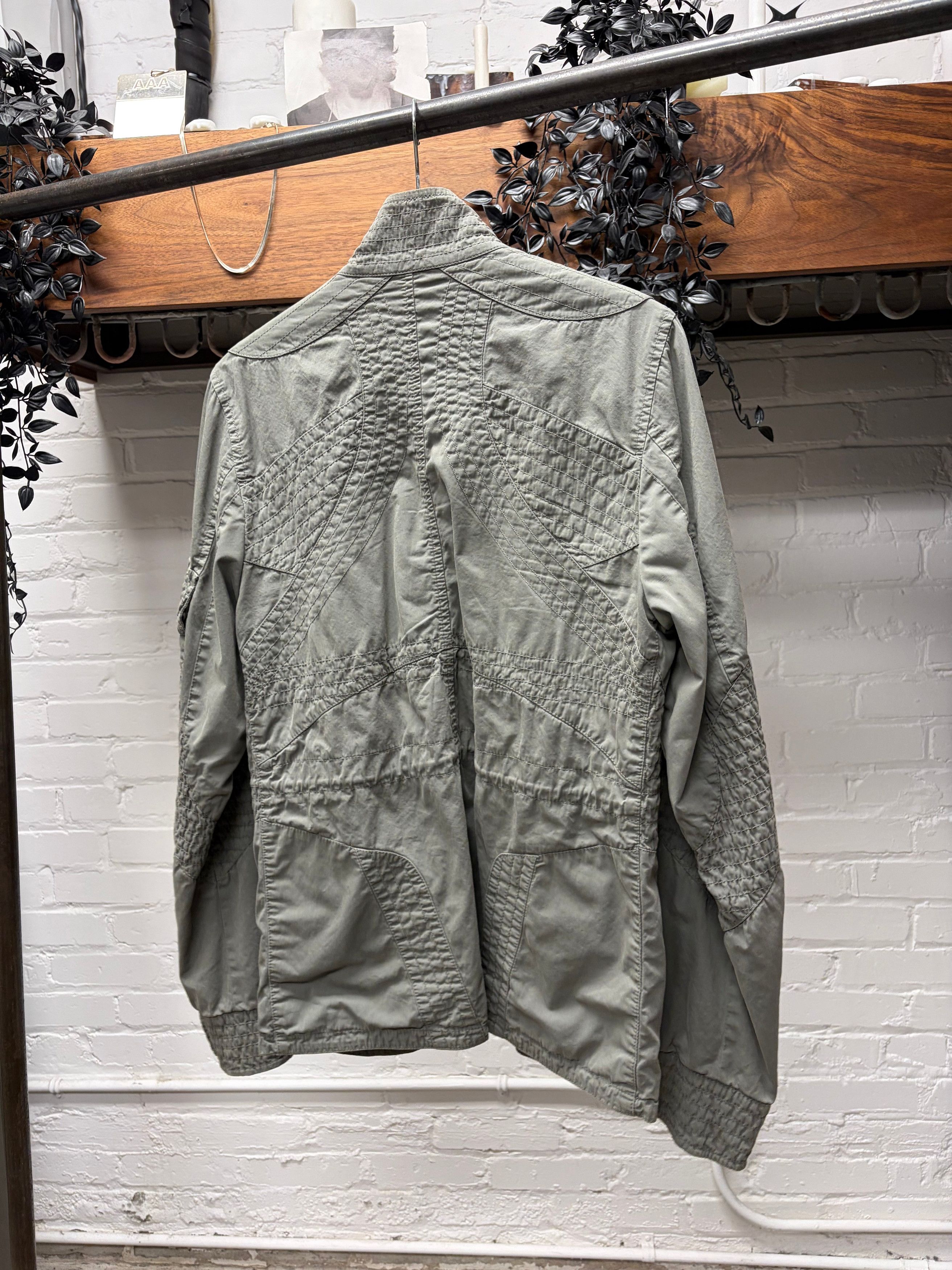 Dolce & Gabbana 2000s Dolce & Gabbana Faded Grey Military Flight Jacket Size US L / EU 52-54 / 3 - 4 Thumbnail