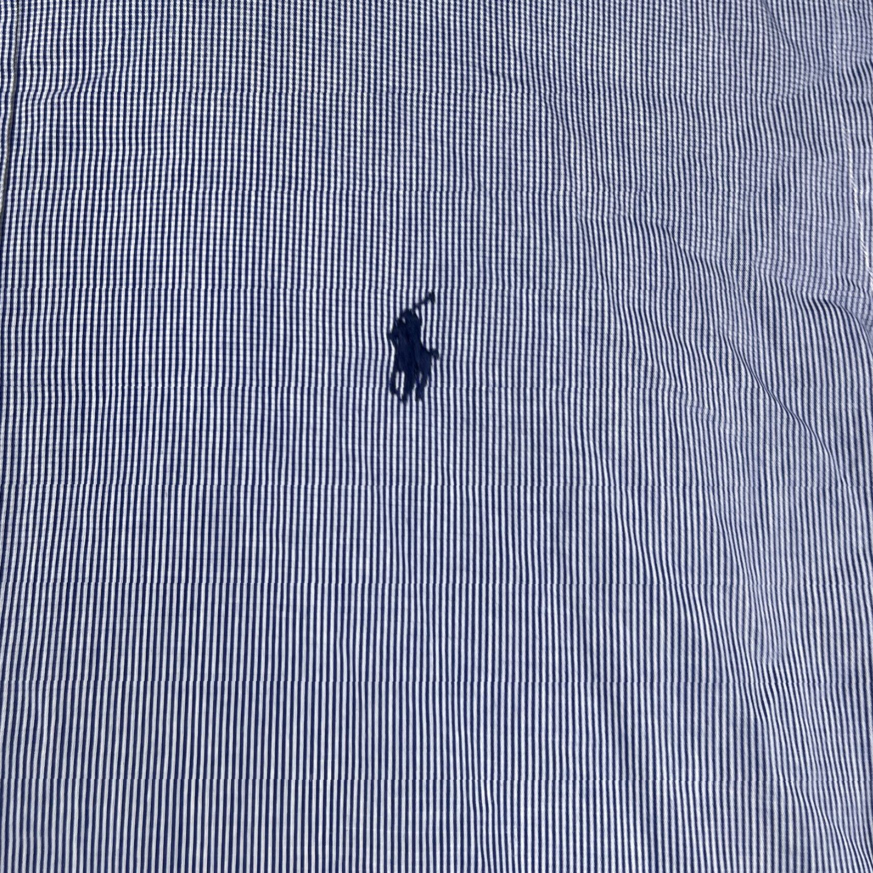Polo Ralph Lauren Polo Ralph Lauren Shirt 17.5 Blue Mini Check Casual Button-Up Long Sleeve Men's Size US XXL / EU 58 / 5 - 3 Thumbnail