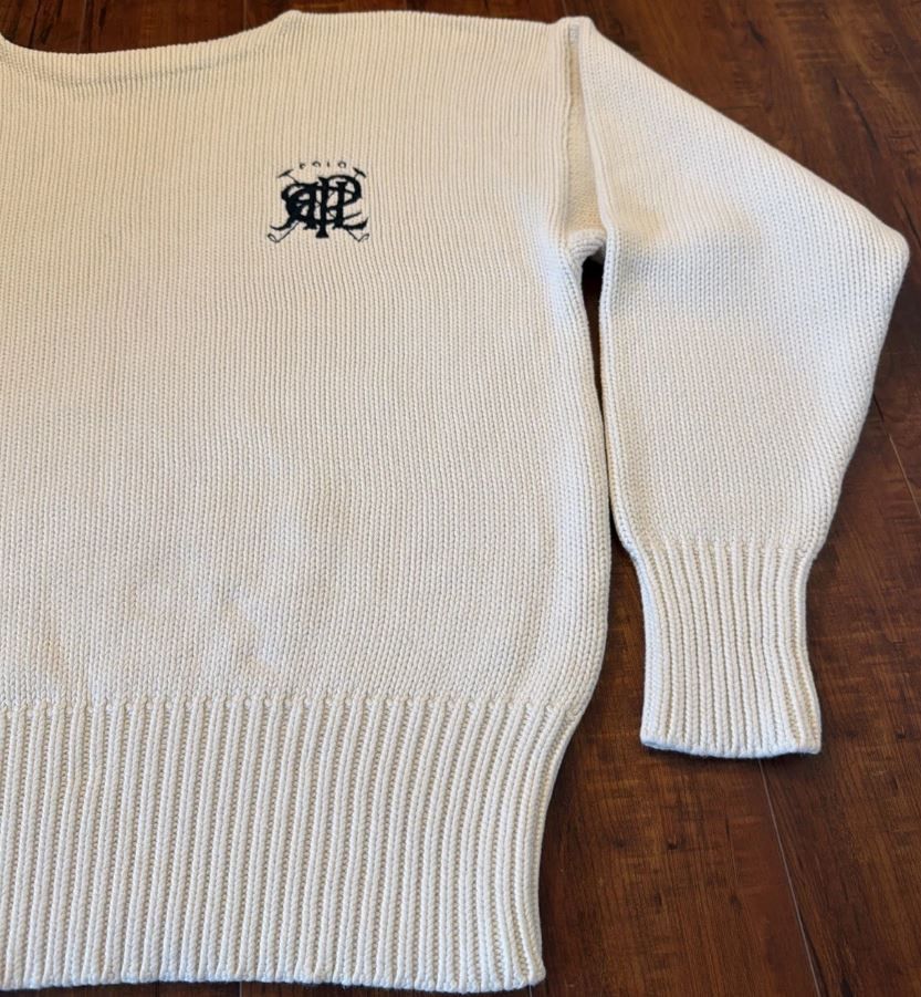 Polo Ralph Lauren Vintage Polo Ralph Lauren Scribble Knit Sweater XL Size US XL / EU 56 / 4 - 2 Thumbnail