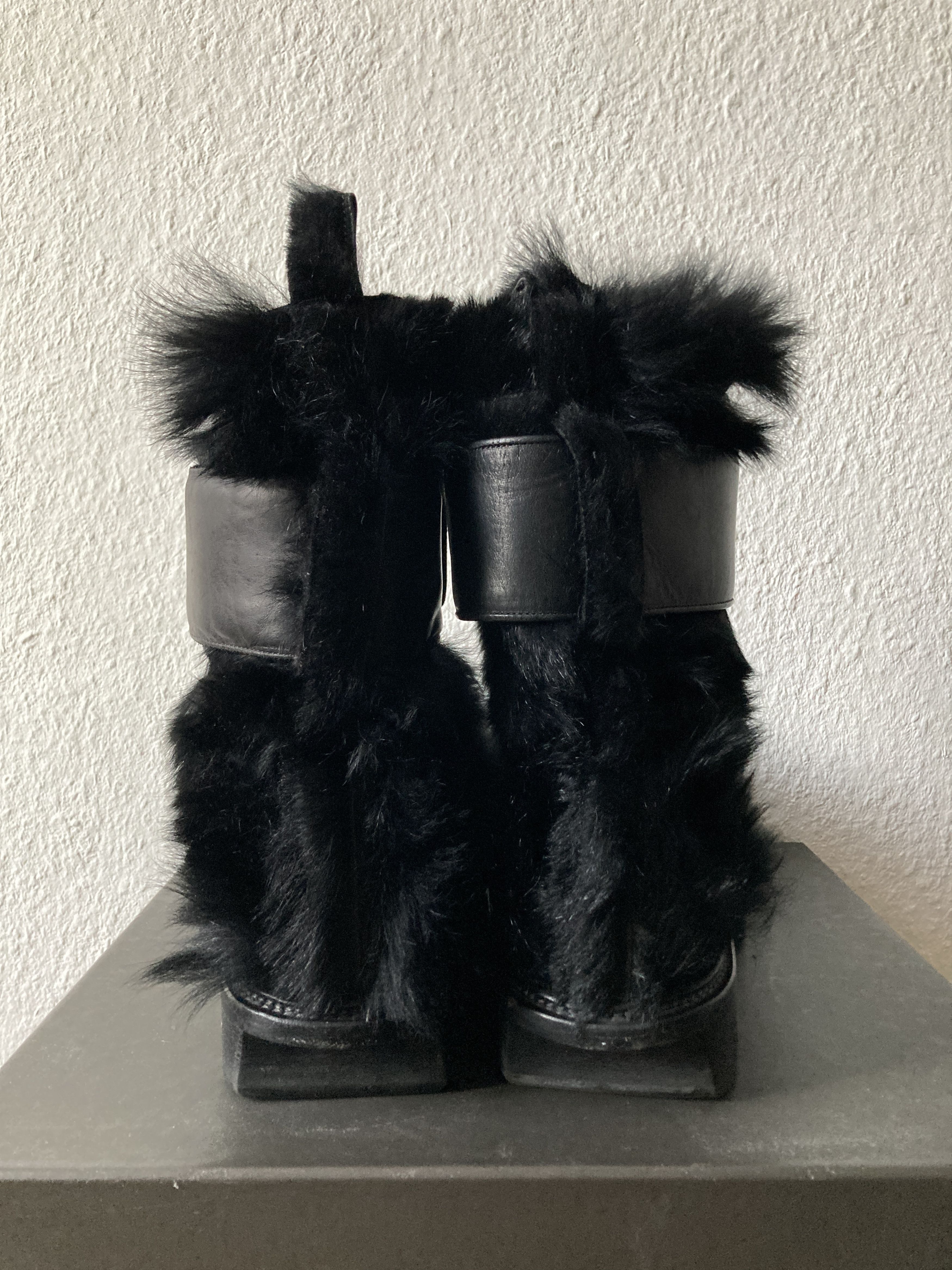 Rick Owens F/W 13 "PLINTH" Runway Fur Hiker Megatooth Boots Rick Owens Size US 11.5 / EU 44-45 - 6 Thumbnail
