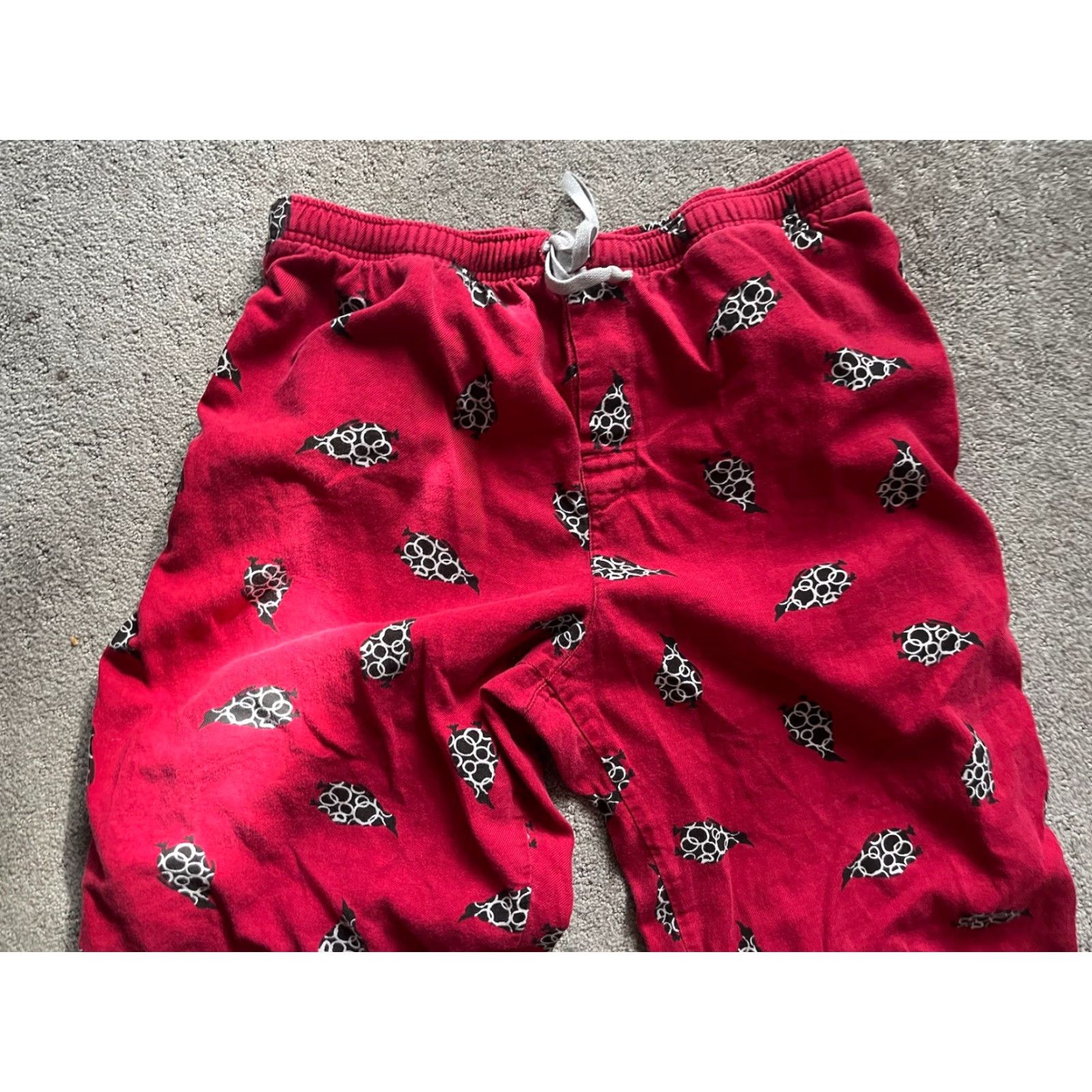 Gap VINTAGE Gap Women’s Pajama Sweatpants Animal Print Red M Casual Lounge Sleepwear Adjustable Waist Cotton Size 32" / US 10 / IT 46 - 2 Thumbnail