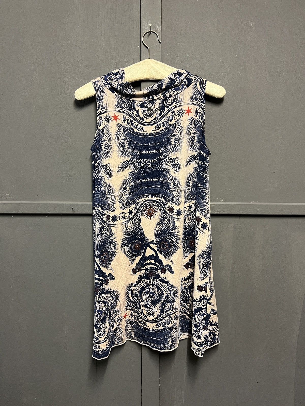 Jean Paul Gaultier Jean paul gaultier high neck long dress tribal print Size M / US 6-8 / IT 42-44 - 4 Thumbnail