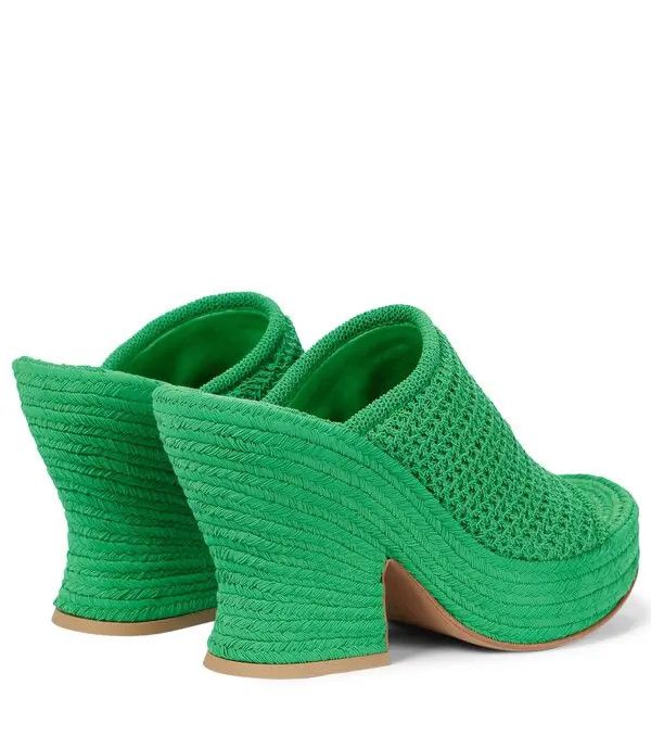 Bottega Veneta o1y0725 Mules in Green Size US 9 / IT 39 - 3 Thumbnail