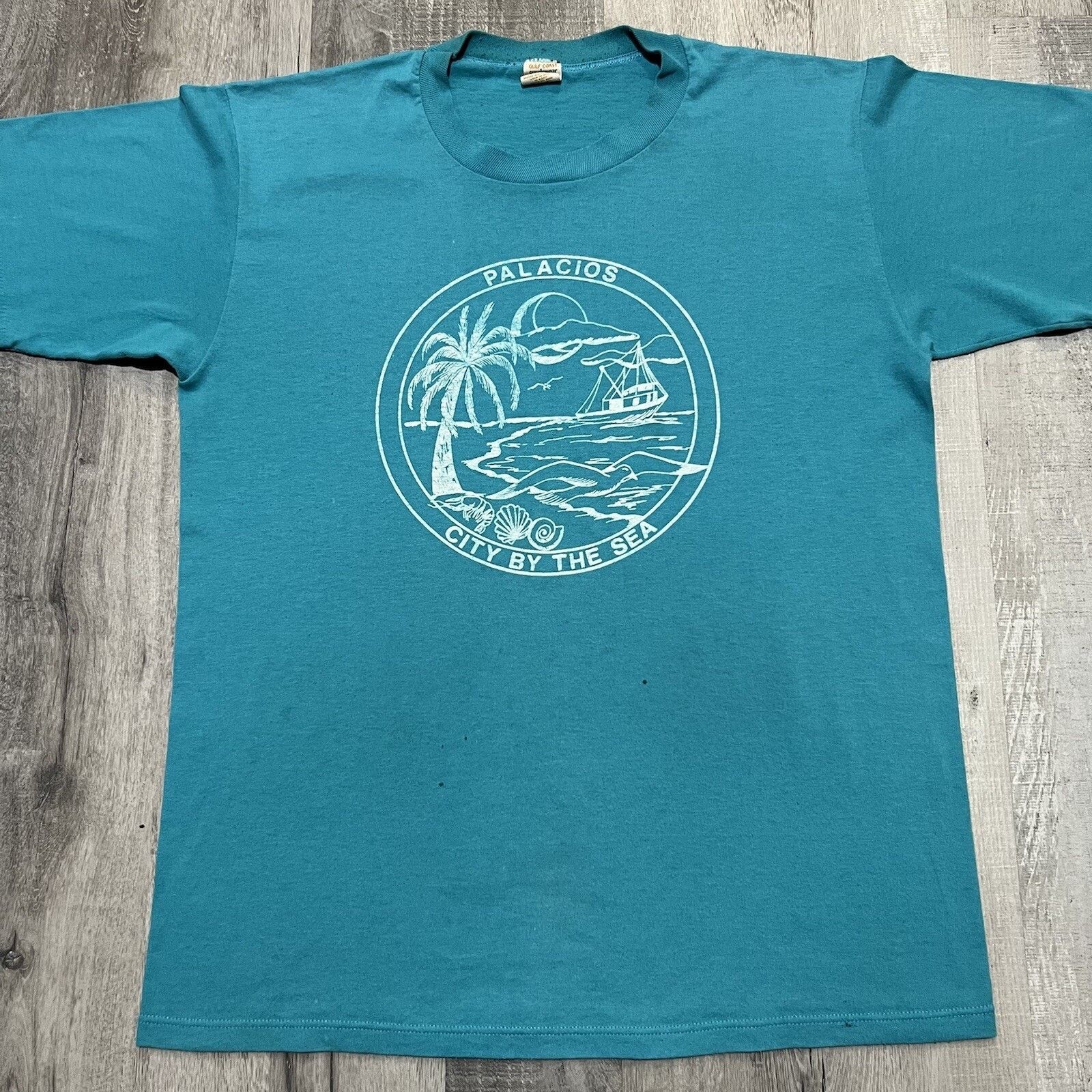 Vintage VTG Palacios Texas 70s Sportswear Travel Beach Sail Shirt Size US L / EU 52-54 / 3 - 1 Thumbnail