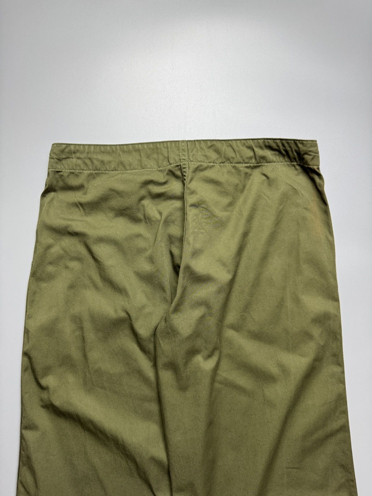 Beams Japan Beams Japan - Army Green Cropped Chino Wide Pants Size US 32 / EU 48 - 10 Thumbnail