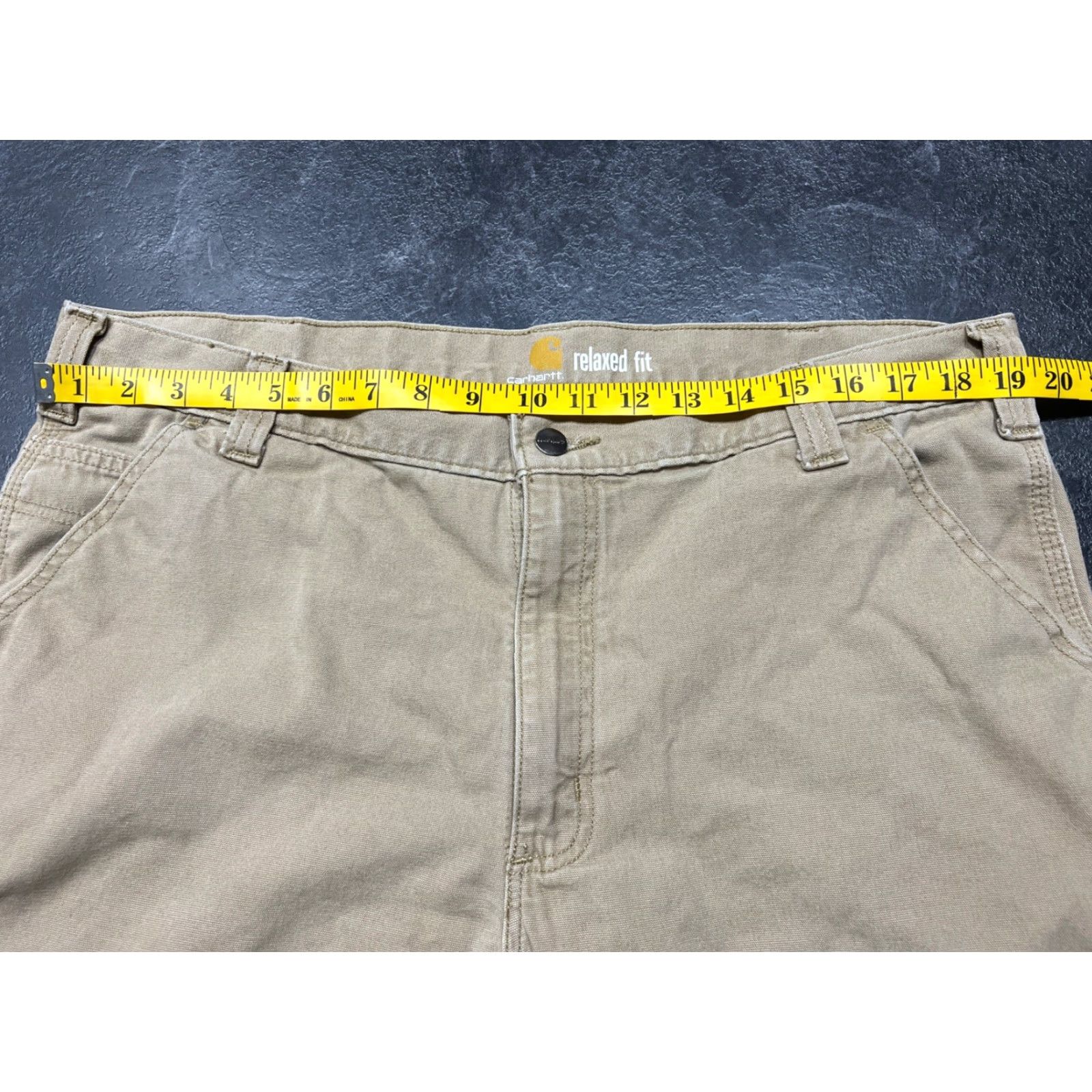 Carhartt Carhartt Men's Work Shorts Size 38 Relaxed Fit Canvas Cargo Shorts Beige Rugged Flex Size US 38 / EU 54 - 3 Thumbnail