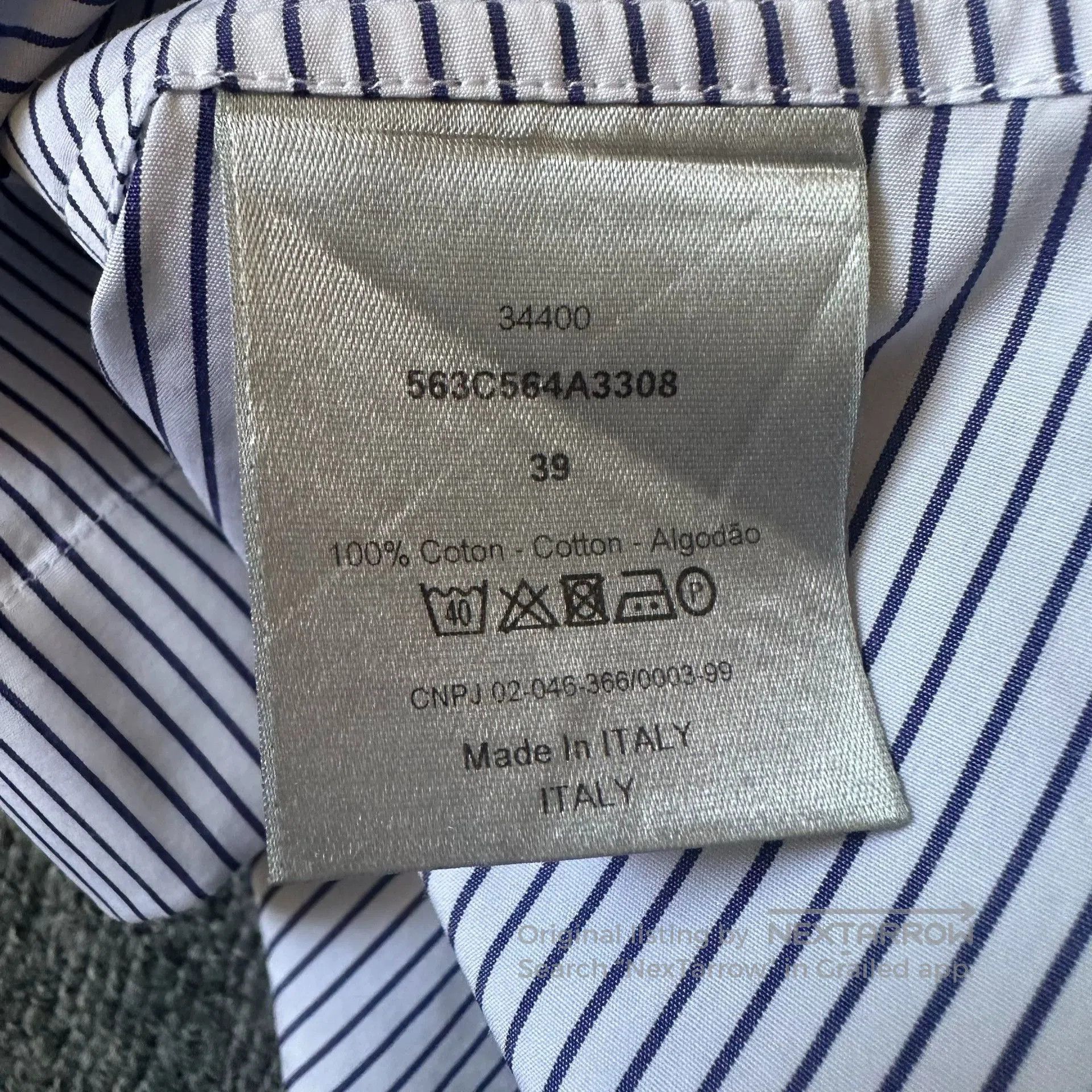 Dior Dior Striped Shirt Size 39. Size US S / EU 44-46 / 1 - 5 Thumbnail