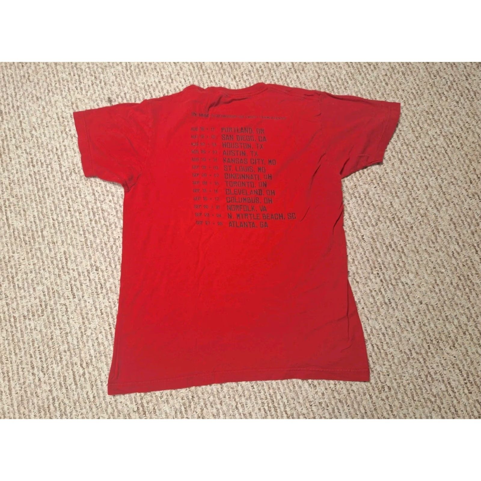Anvil VINTAGE The Used Band T Shirt Distressed Emo M Red Tour Retro Y2K Size US M / EU 48-50 / 2 - 2 Thumbnail