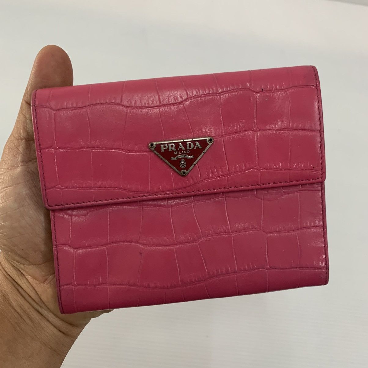 Prada Prada Leather Pink Wallet Size ONE SIZE - 2 Thumbnail
