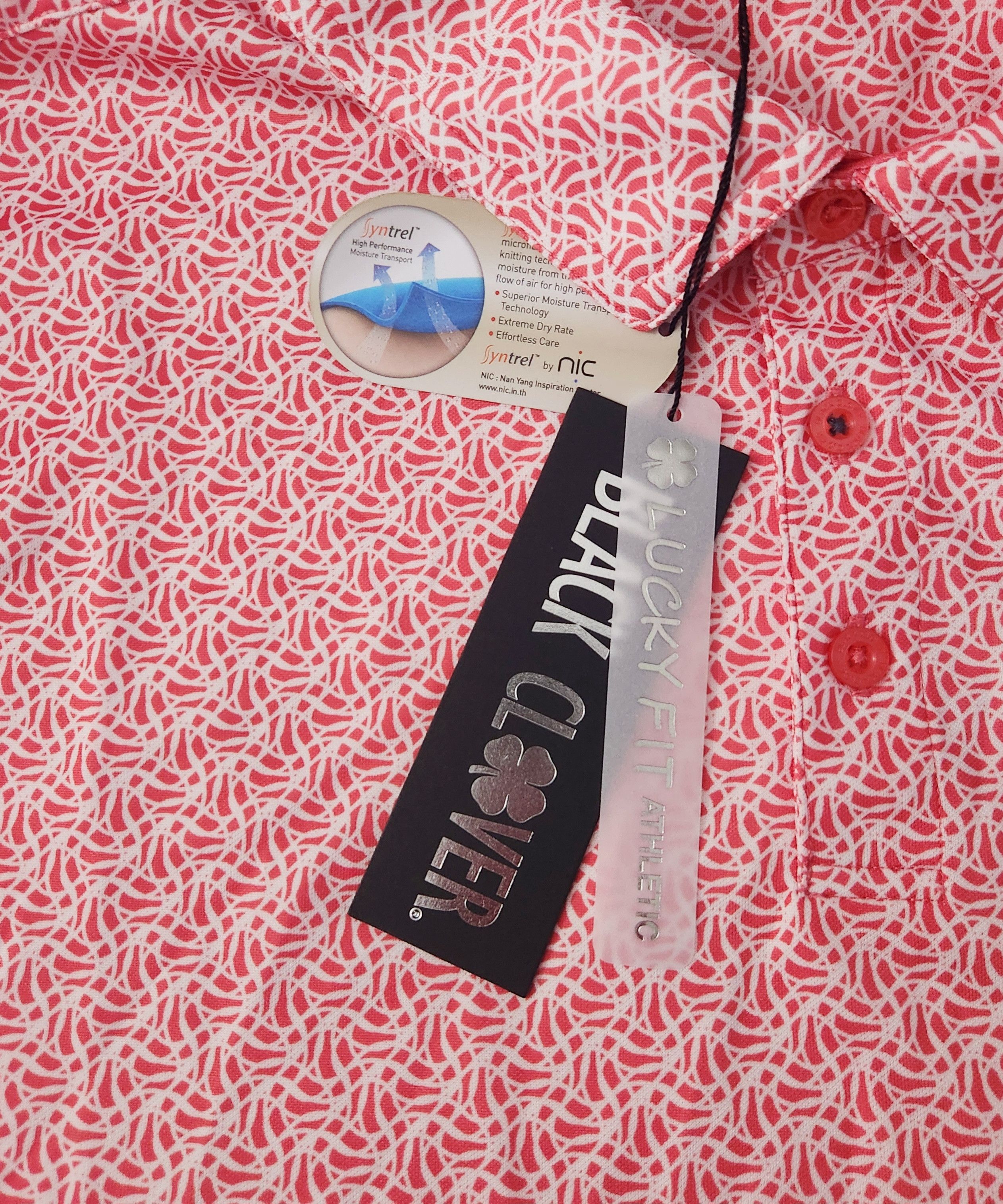 Other Black Clover Twisted Golf Polo Desert Rose White size XXL Size US XXL / EU 58 / 5 - 9 Thumbnail