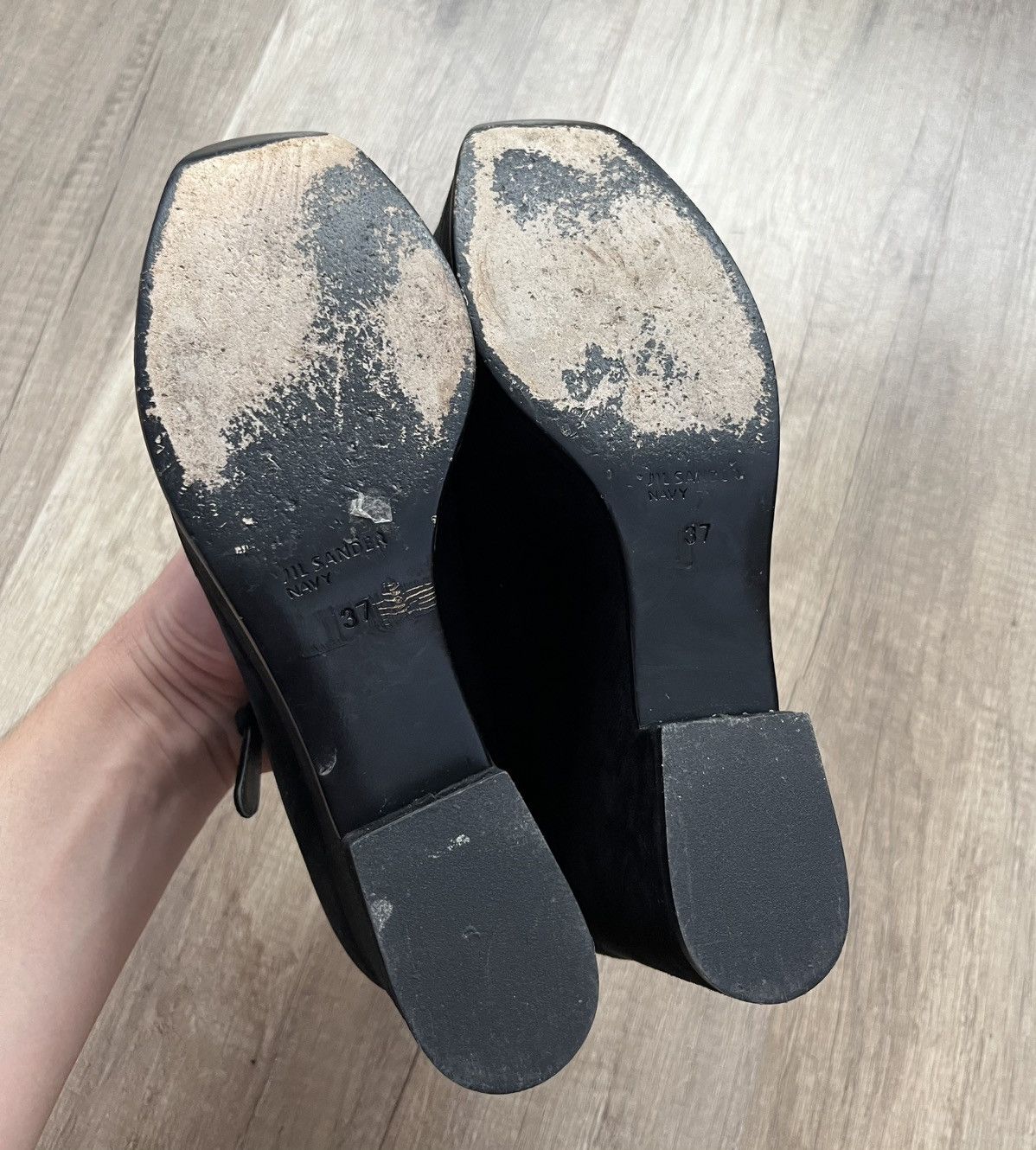 Jel Sander Helled Shoes Black Suede Size 37