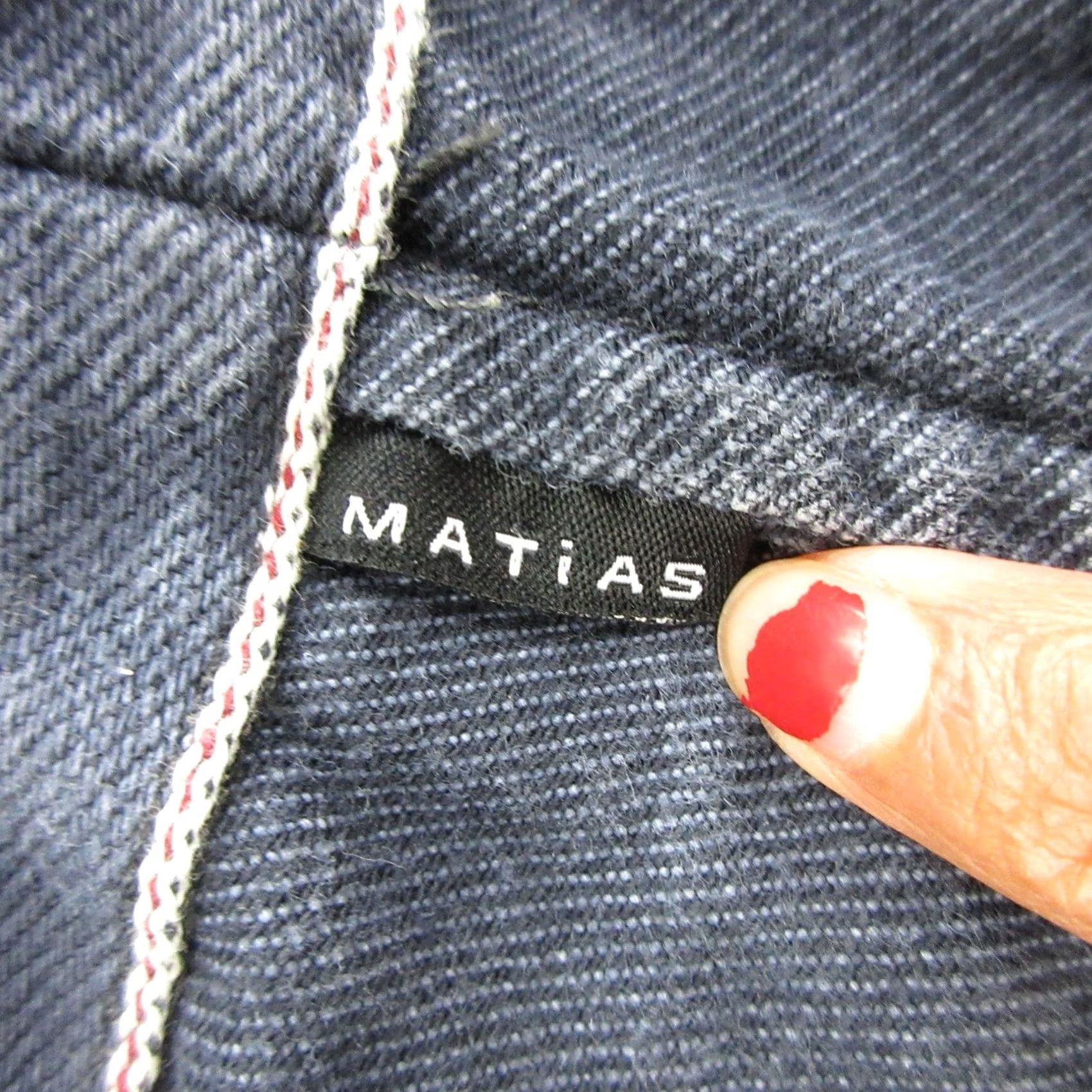 Denime Matias Jeans Mens 34x26 Gray Relaxed Tapered Selvedge Denim Pants Made USA Size US 31 - 7 Thumbnail