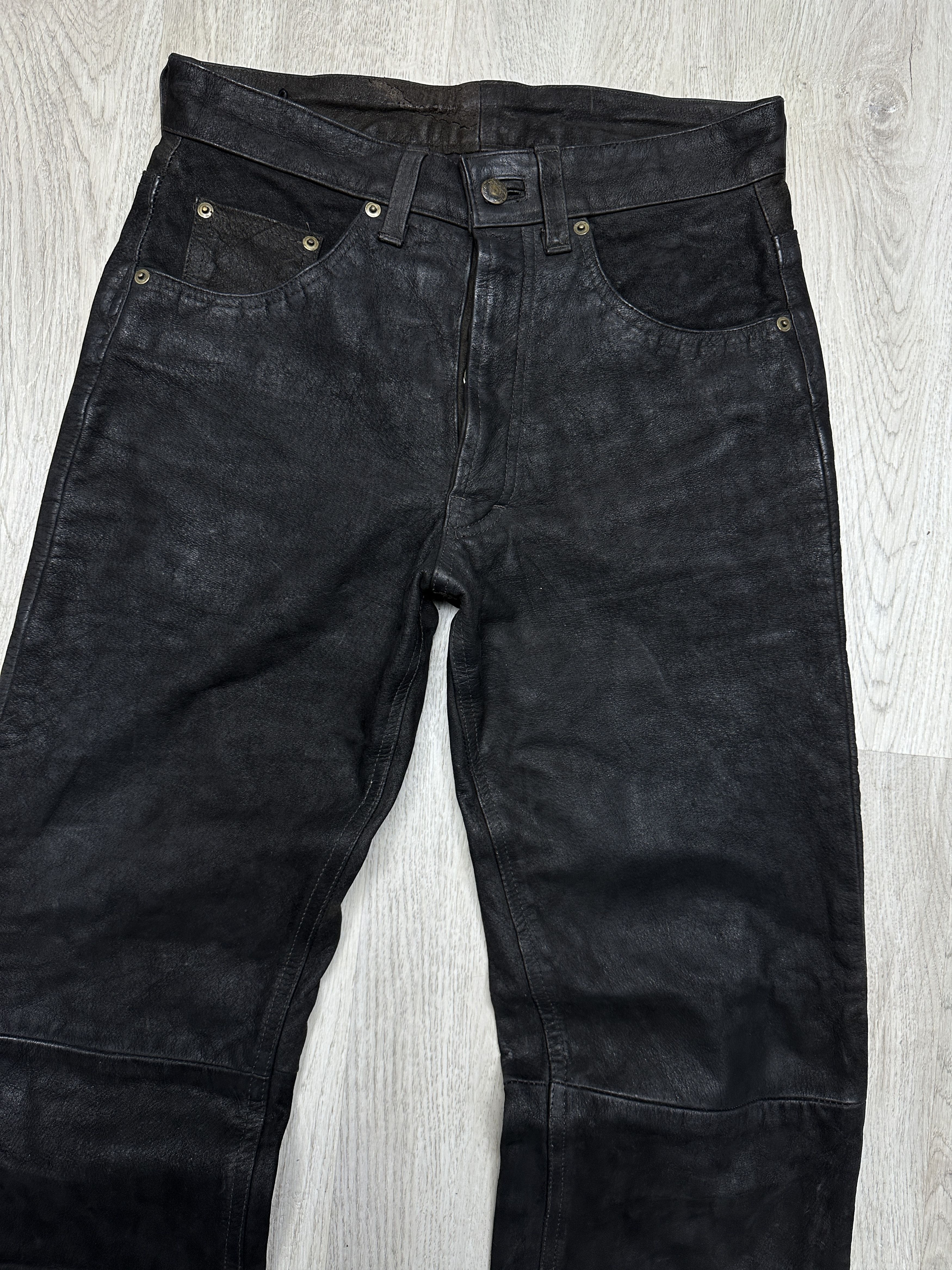 Genuine Leather Vintage Genuine Leather Pants Biker Motorcycle Size US 31 - 2 Thumbnail