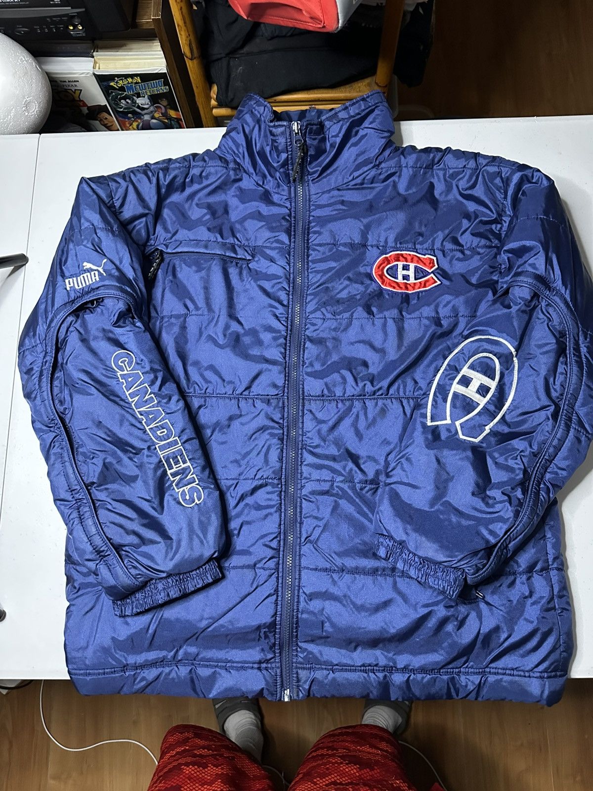 NHL Vintage Montréal Canadiens Puma Puffer Nhl jacket. Size US XL / EU 56 / 4 - 1 Thumbnail
