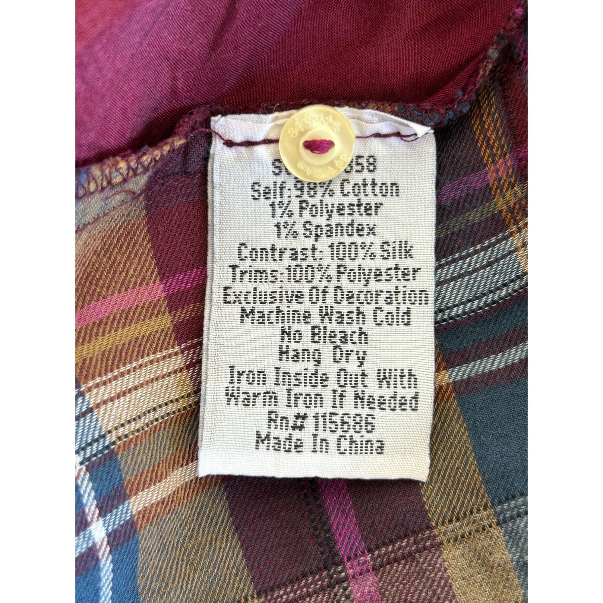 Johnny Was Johnny Was 3J Workshop Lorie Multicolor Plaid Embroidered Bu Size M / US 6-8 / IT 42-44 - 6 Thumbnail