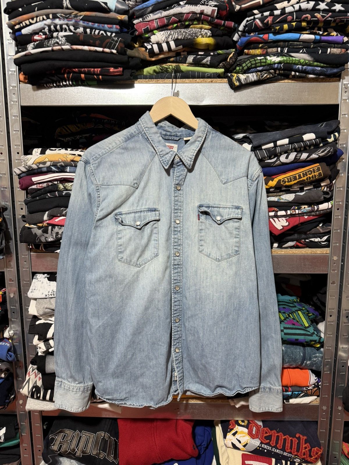 Levi's Vintage Levi's Denim Jeans Button Long Sleeve Shirt Y2K Hype Size US XL / EU 56 / 4 - 1 Thumbnail