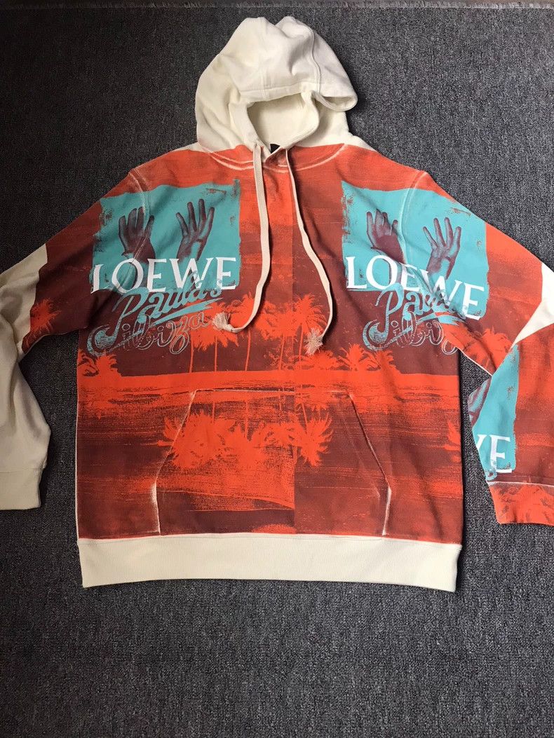 Loewe LOEWE Palm print hoodie Size L / US 10 / IT 46 - 3 Thumbnail