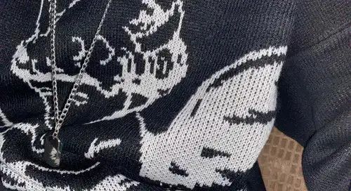 Japanese Brand × Vintage Black cherub cupid style knit sweater Size US XXL / EU 58 / 5 - 3 Thumbnail
