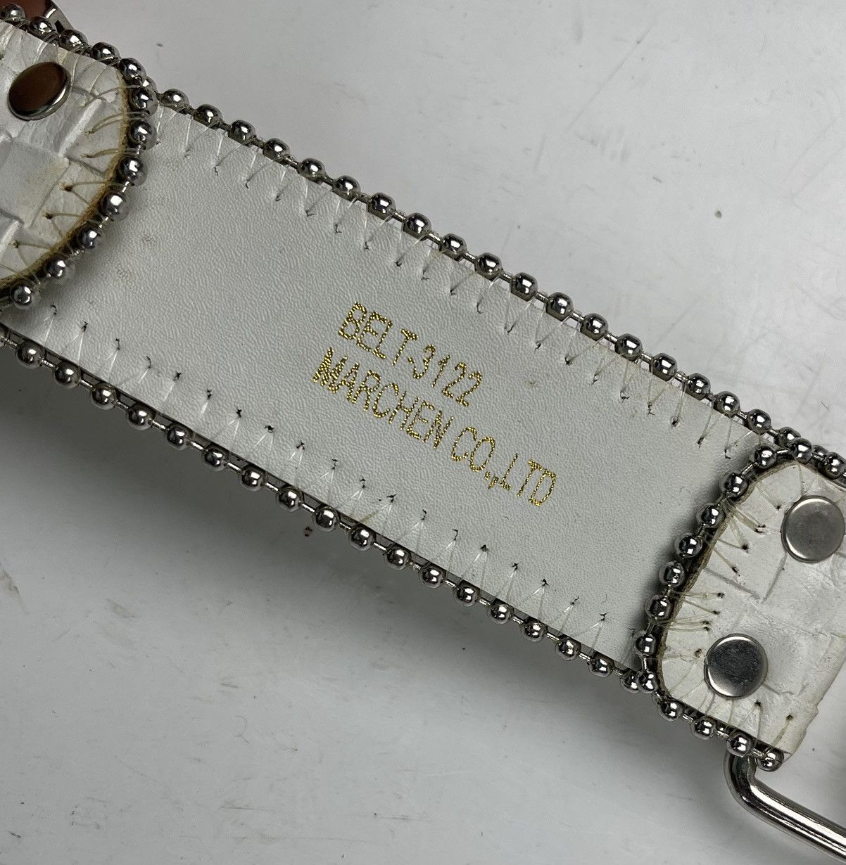 Japanese Brand rare design studded belt tc39 Size 34 - 7 Thumbnail