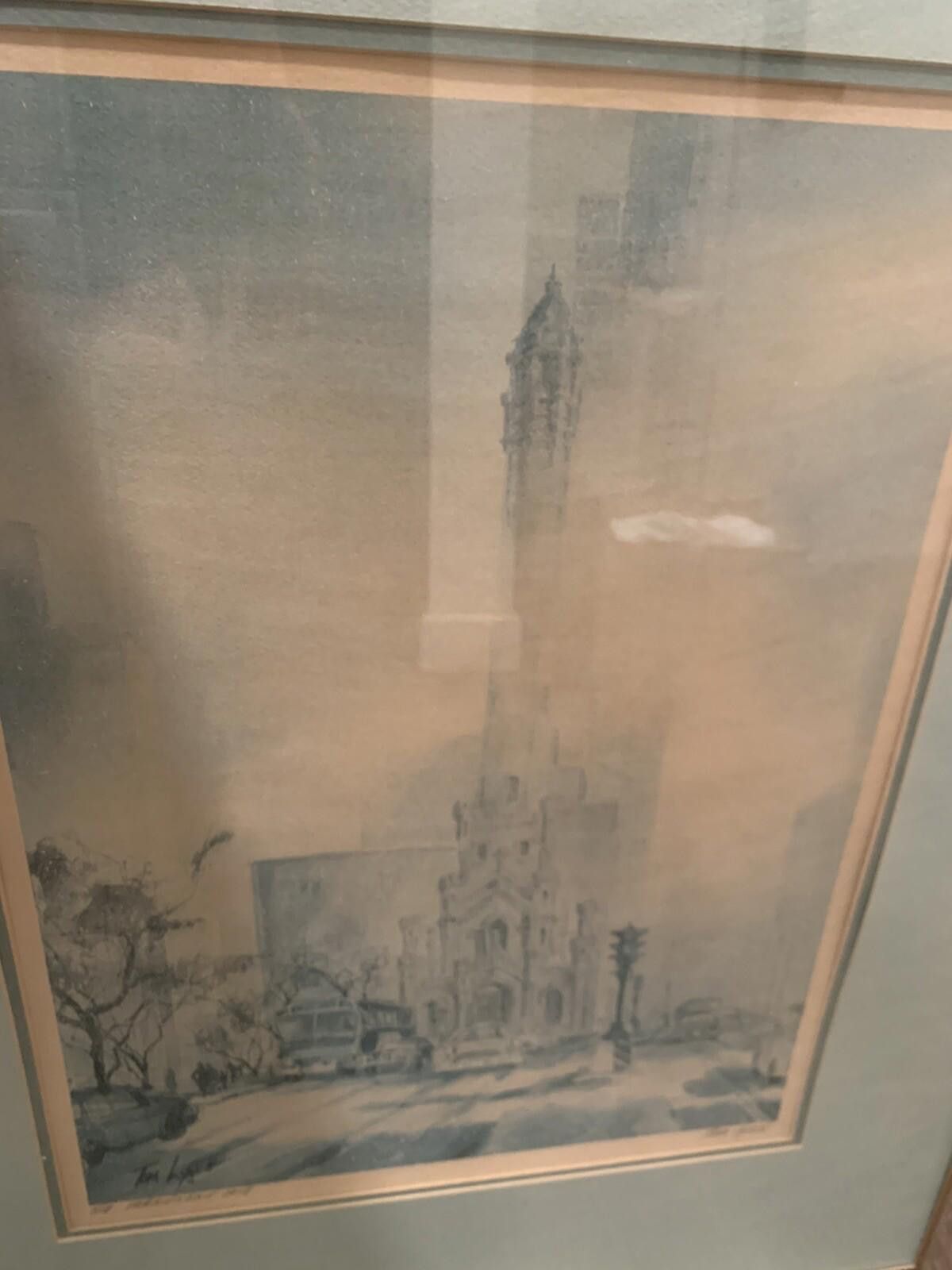 Designer Tom Lynch Framed & Dbl. Matted The Magnificent Mile Chicago Size ONE SIZE - 7 Thumbnail