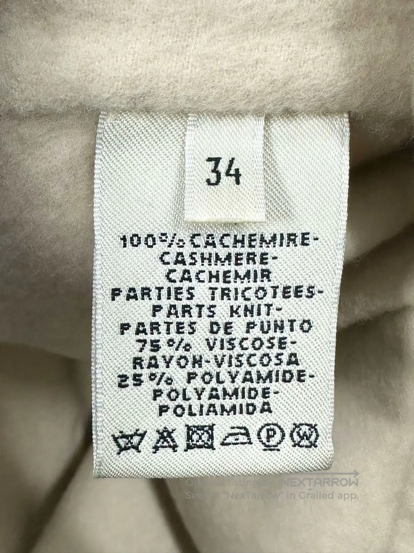 Hermes Hermes Beige Double-faced Cashmere Zippered Jacket| Size XXS / US 00 / IT 34 - 4 Thumbnail