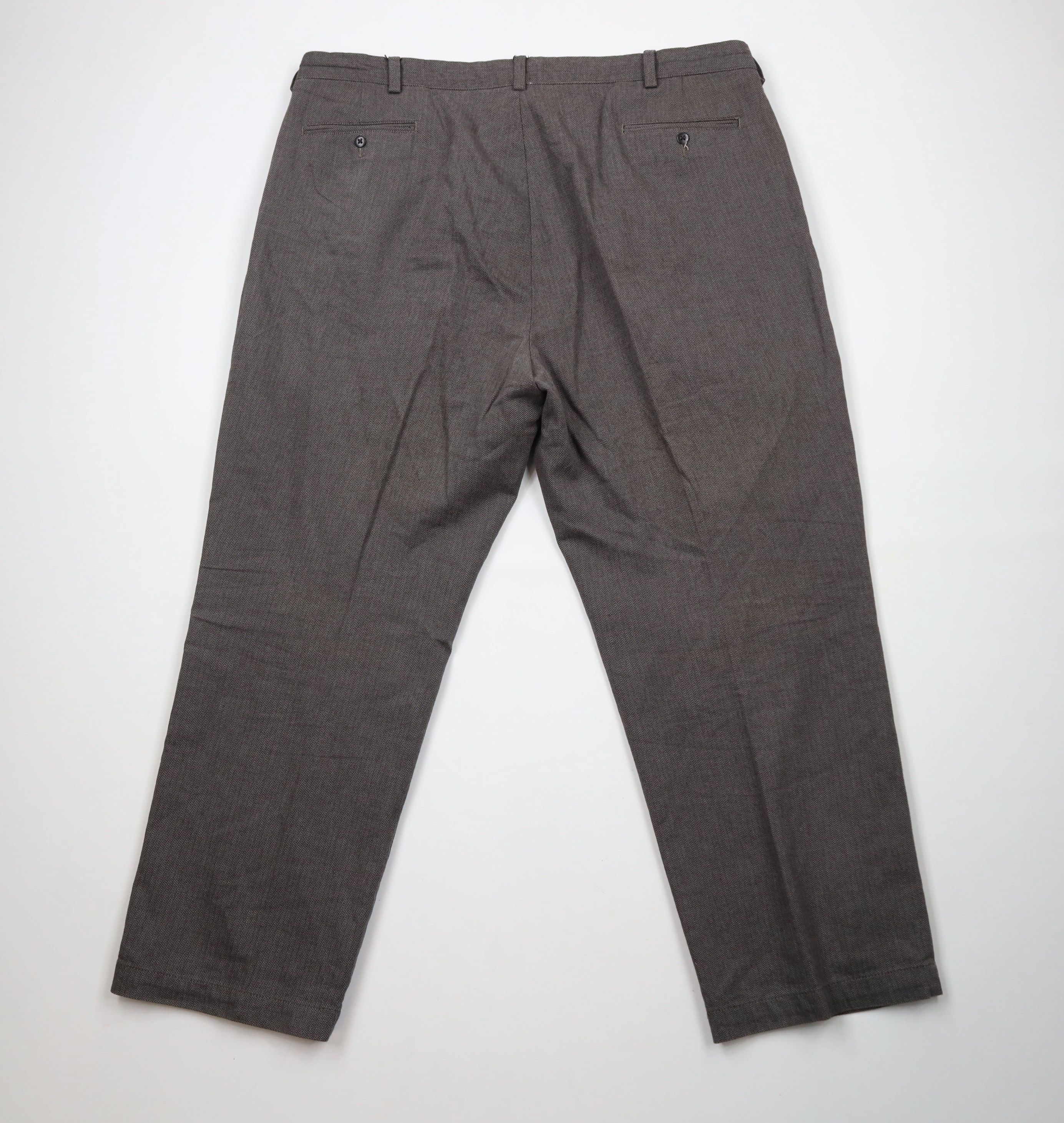 Ralph Lauren × Vintage Vintage 90s Ralph Lauren Wide Leg Herringbone Chino Pants Size US 42 / EU 58 - 10 Thumbnail