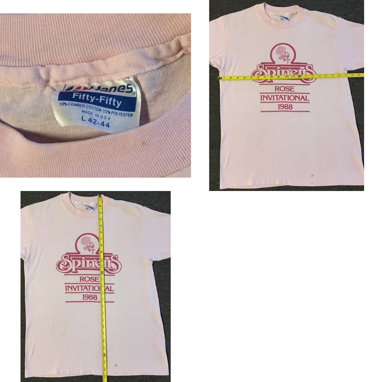 Vintage VINTAGE Spinetts Rose Invitational Faded Shirt S Pink 80s 90s Grunge Vintage Shirt Mens Single Stitch USA Football Sports Parade Flower Bowl Size US S / EU 44-46 / 1 - 9 Thumbnail