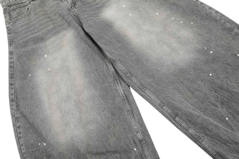 Jean Men's loose punk distressed gradient washed scimitar jeans Size US 32 / EU 48 - 4 Thumbnail