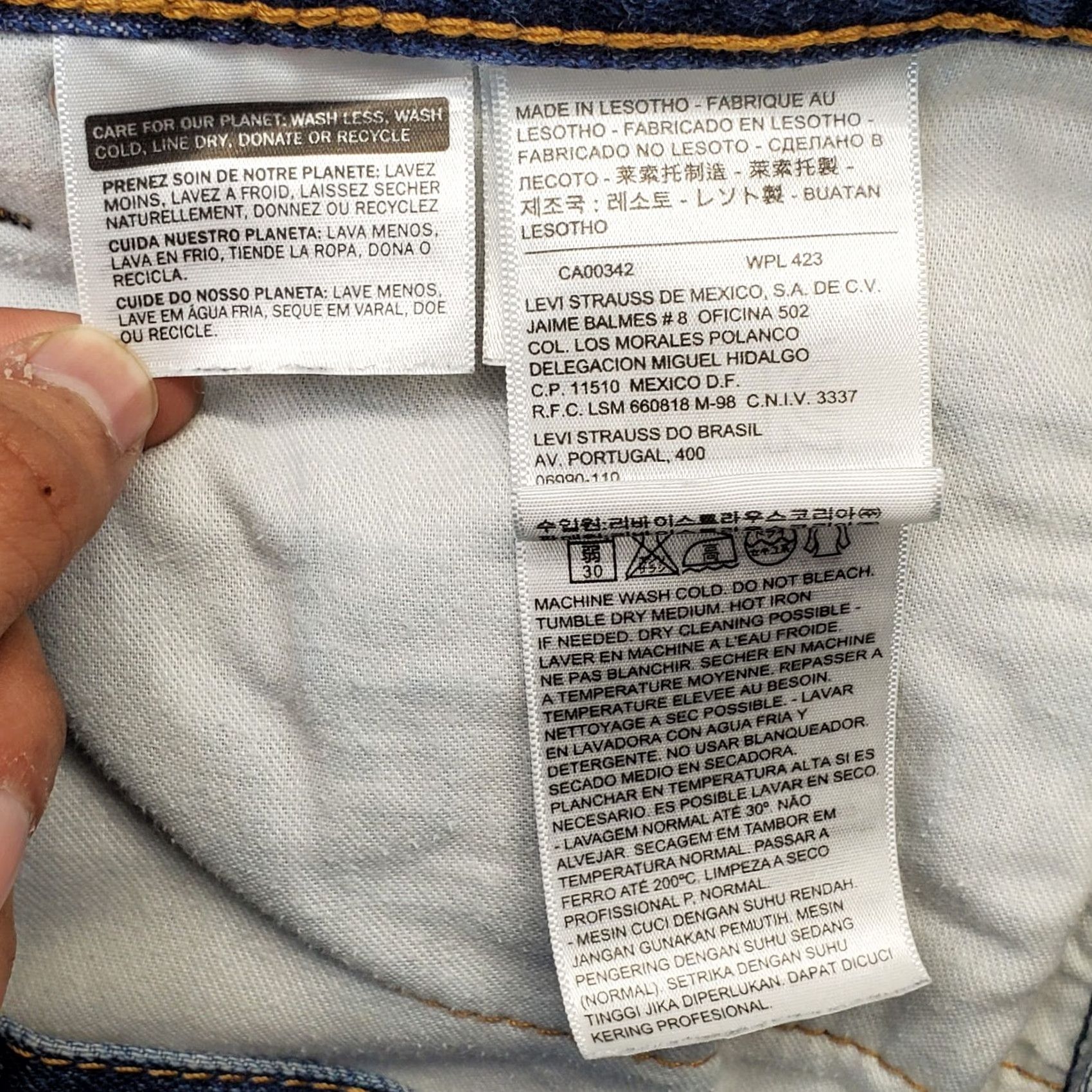 Levi's Levi's 505 Jeans Mens 32 Blue Denim Stretch 5-Pocket Medium Wash Straight Leg Size US 32 / EU 48 - 7 Thumbnail