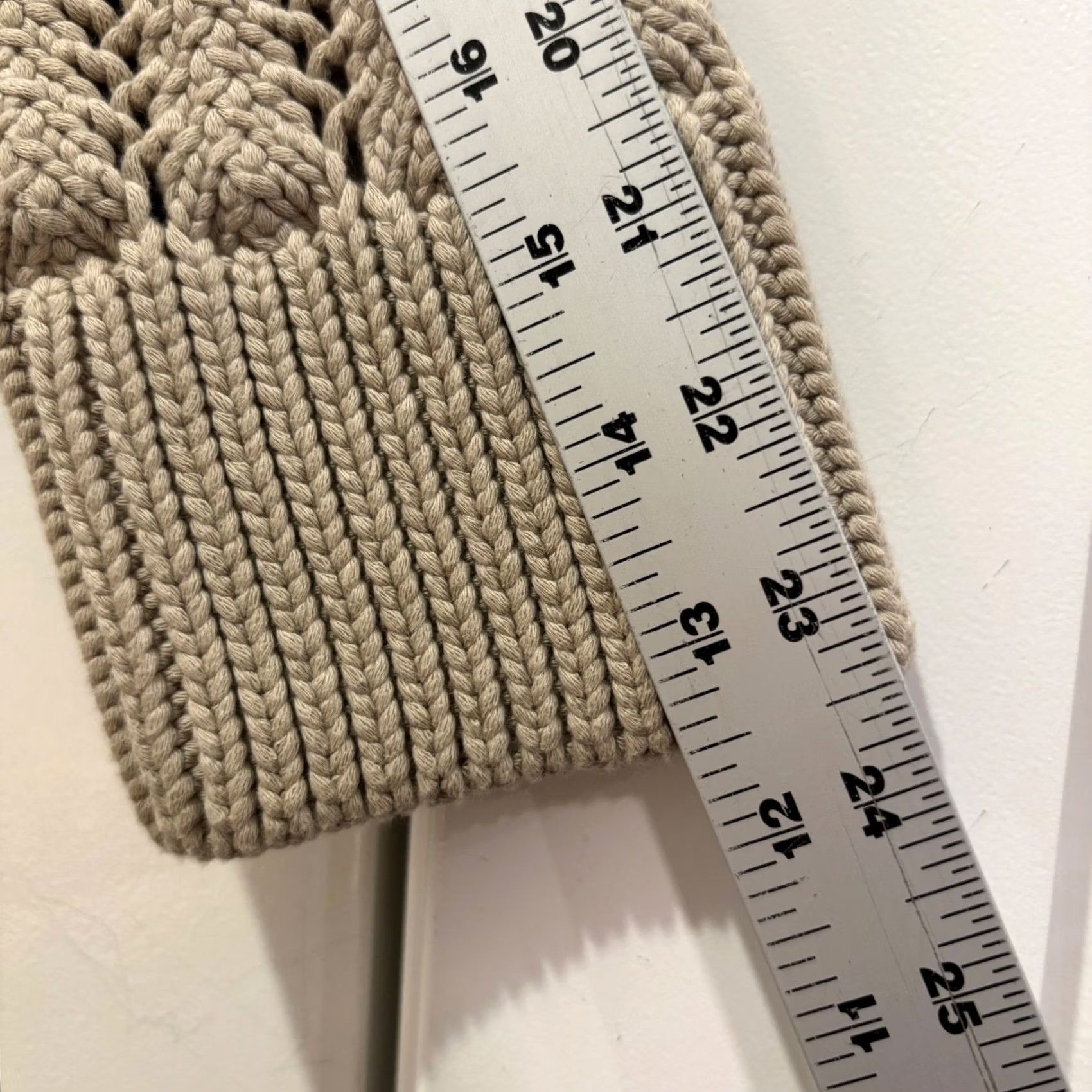 Vintage Haven Well Within Cardigan Sweater V-Neck Beige Open-Knit Pointelle Womens L Cardigan Size L / US 10 / IT 46 - 6 Thumbnail
