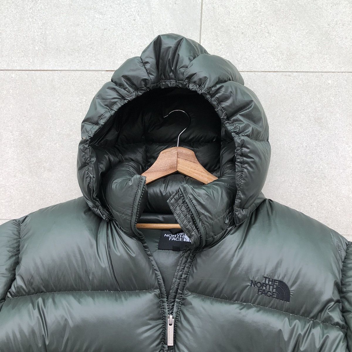 The North Face The North Face Down Jacket Full Zip Hood Green [XL] Size US XL / EU 56 / 4 - 4 Thumbnail