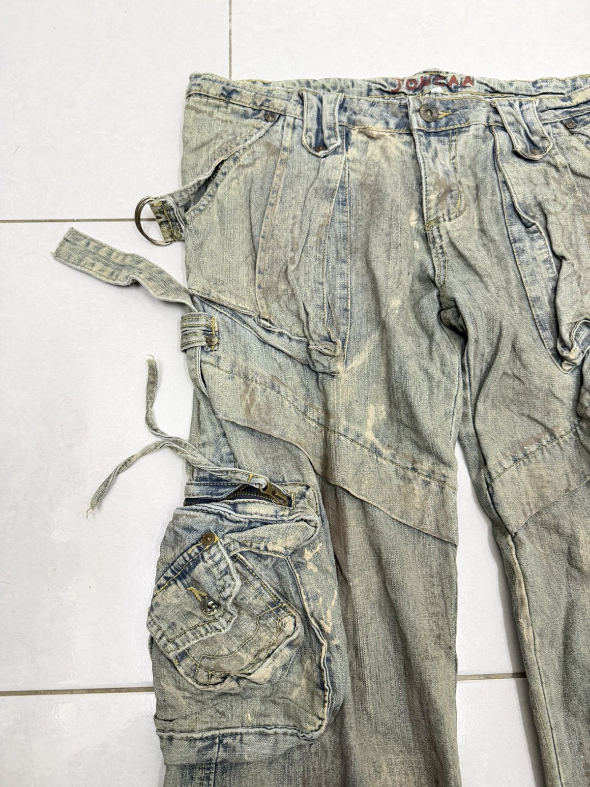 Japanese Brand Rare Sick Joneaa Mud Wash Multipockets Tactikal Denim Jeans Size US 35 - 6 Thumbnail
