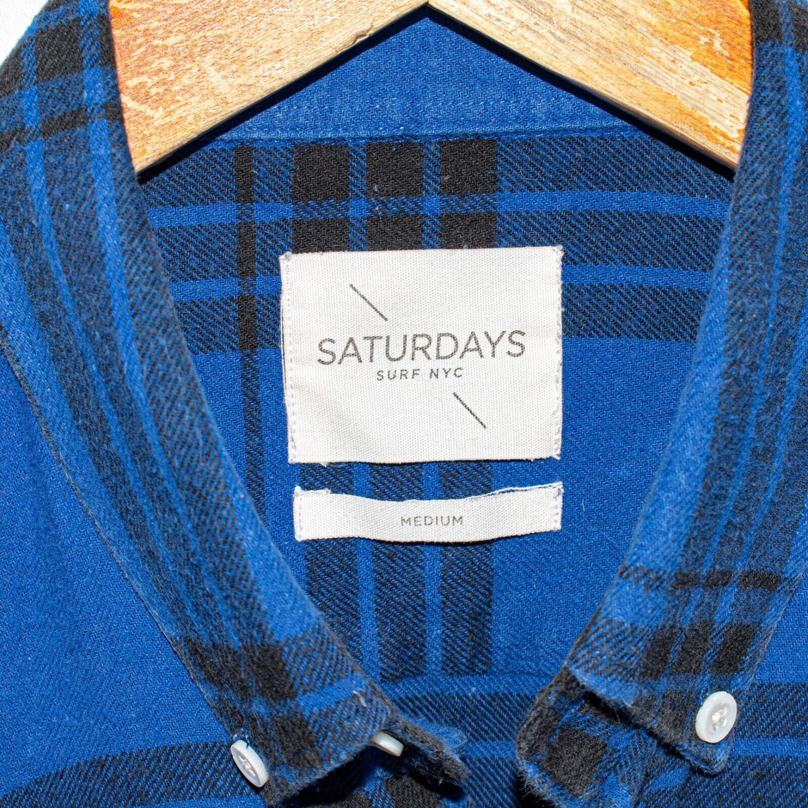 Saturdays NYC SATURDAYS SURF NYC Button Down Flannel Shirt Blue Plaid Size US M / EU 48-50 / 2 - 3 Thumbnail