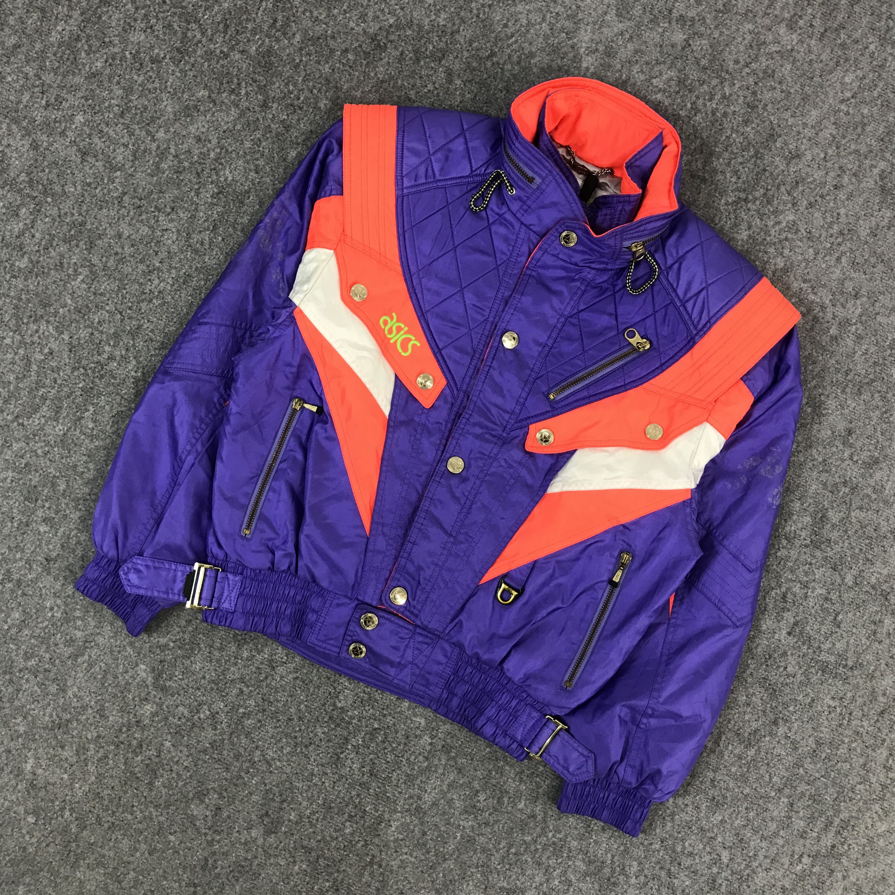 Asics × Japanese Brand × Sports Specialties VINTAGE ASICS SKI RACING MULTICOLOU JACKET Size US L / EU 52-54 / 3 - 5 Thumbnail