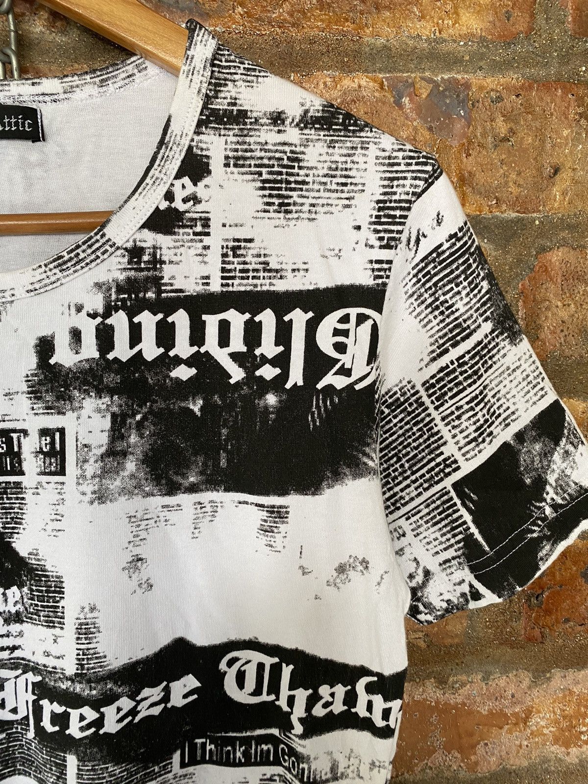 In The Attic Iconic Punk and Gothic Newspaper print tee Size US S / EU 44-46 / 1 - 7 Thumbnail