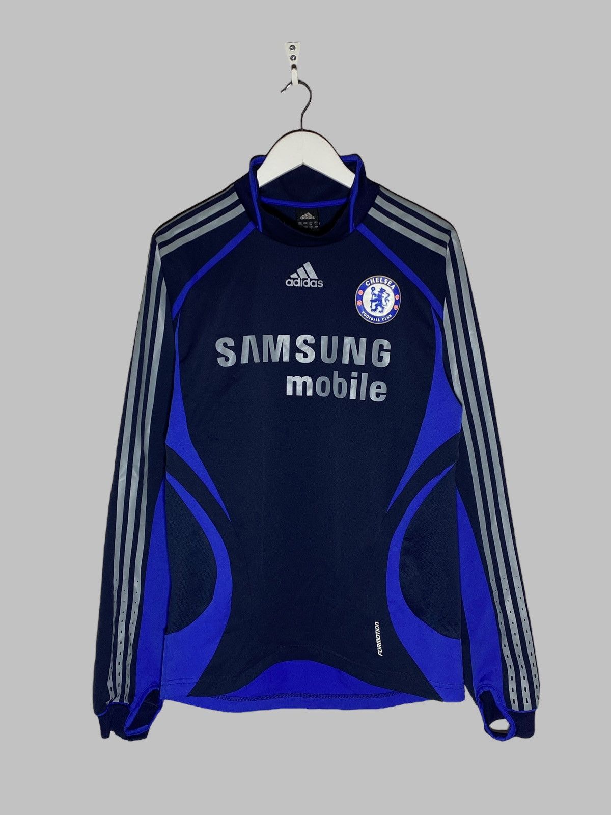 2006-2007年、adidas サッカーシャツ 青 FORMOTION Adidas Chelsea FC 2006/07 Formotion Drill Training Top Shirt