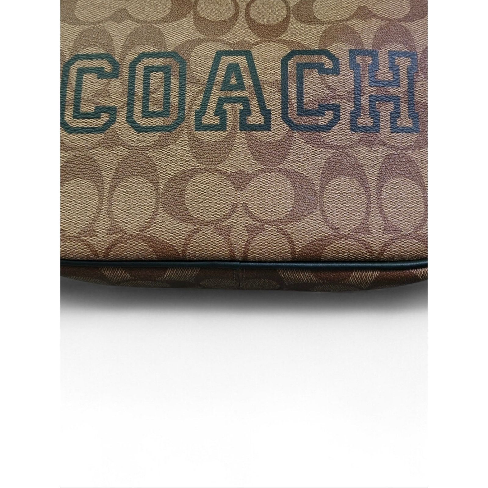 Coach New Coach Brown tan Monogram Crossbody Coated Canvas Leather Size ONE SIZE - 2 Thumbnail