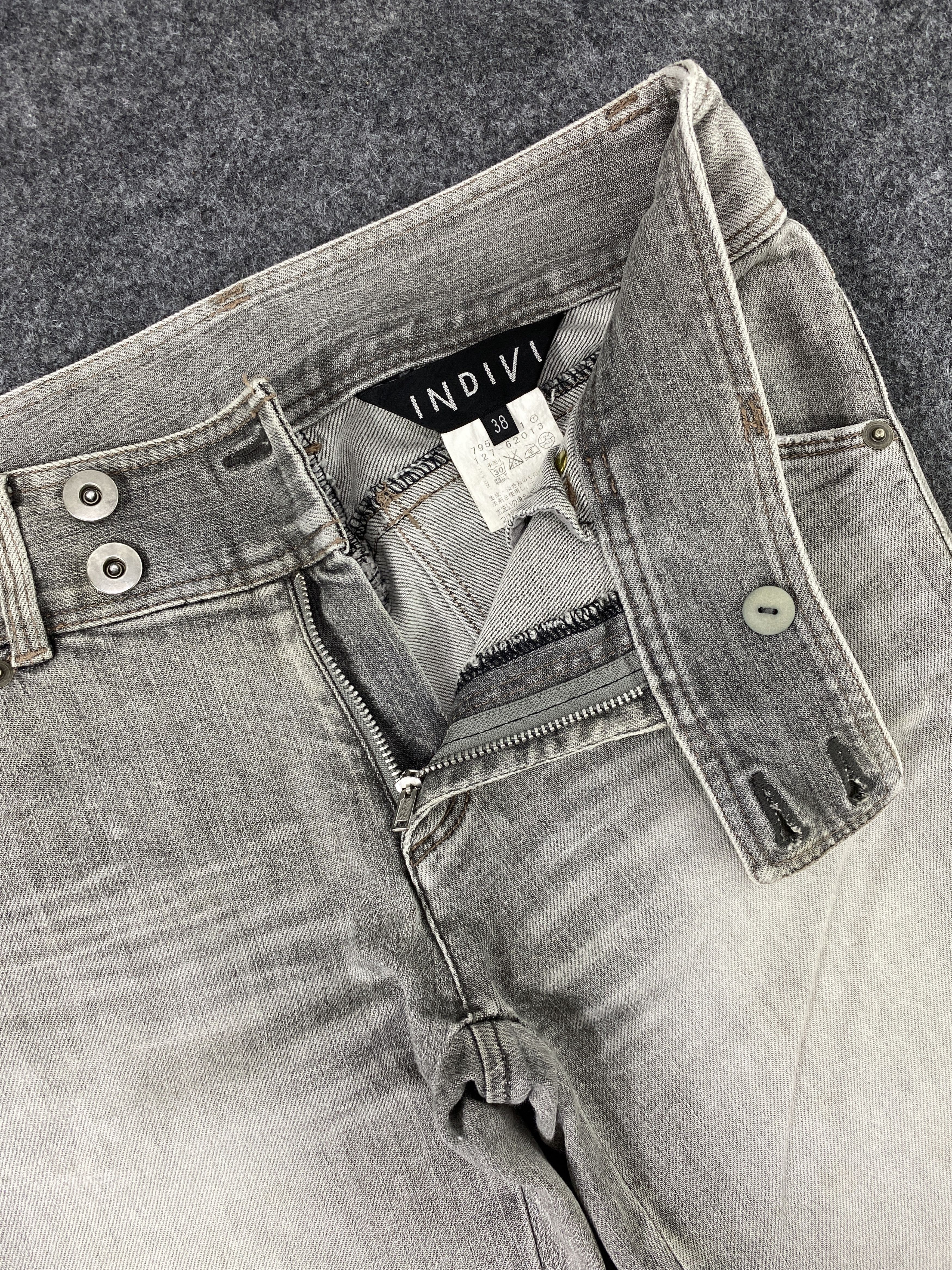Japanese Brand Japanese Brand Indivi Bootcut Faded Grey Jeans - J1047 Size 28" / US 6 / IT 42 - 7 Thumbnail