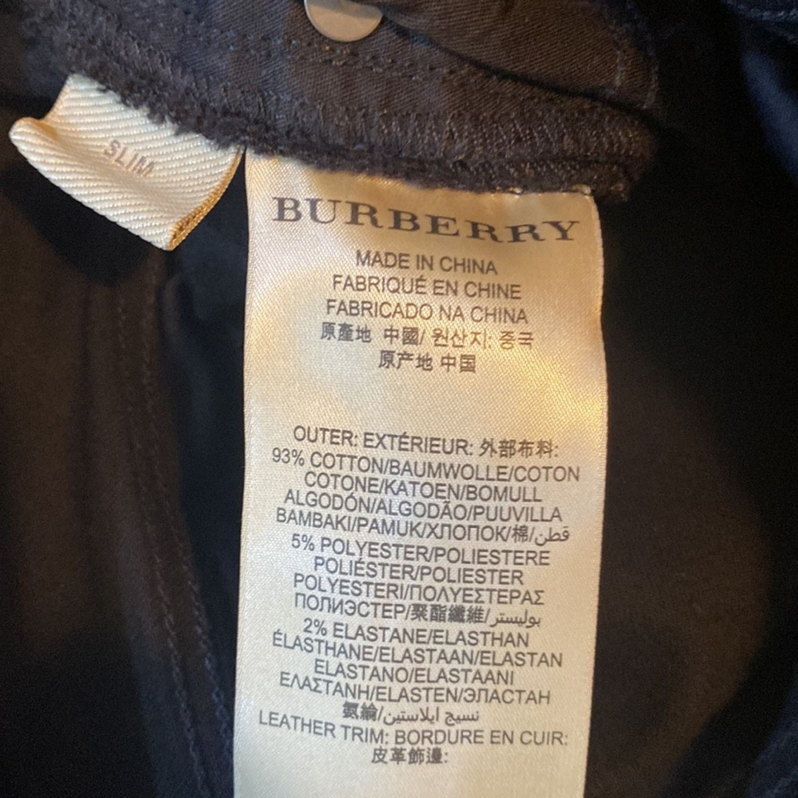 Burberry Burberry Brit Slim Skinny Black Jeans New with Tags Size 26 Size 26" / US 2 / IT 38 - 10 Thumbnail