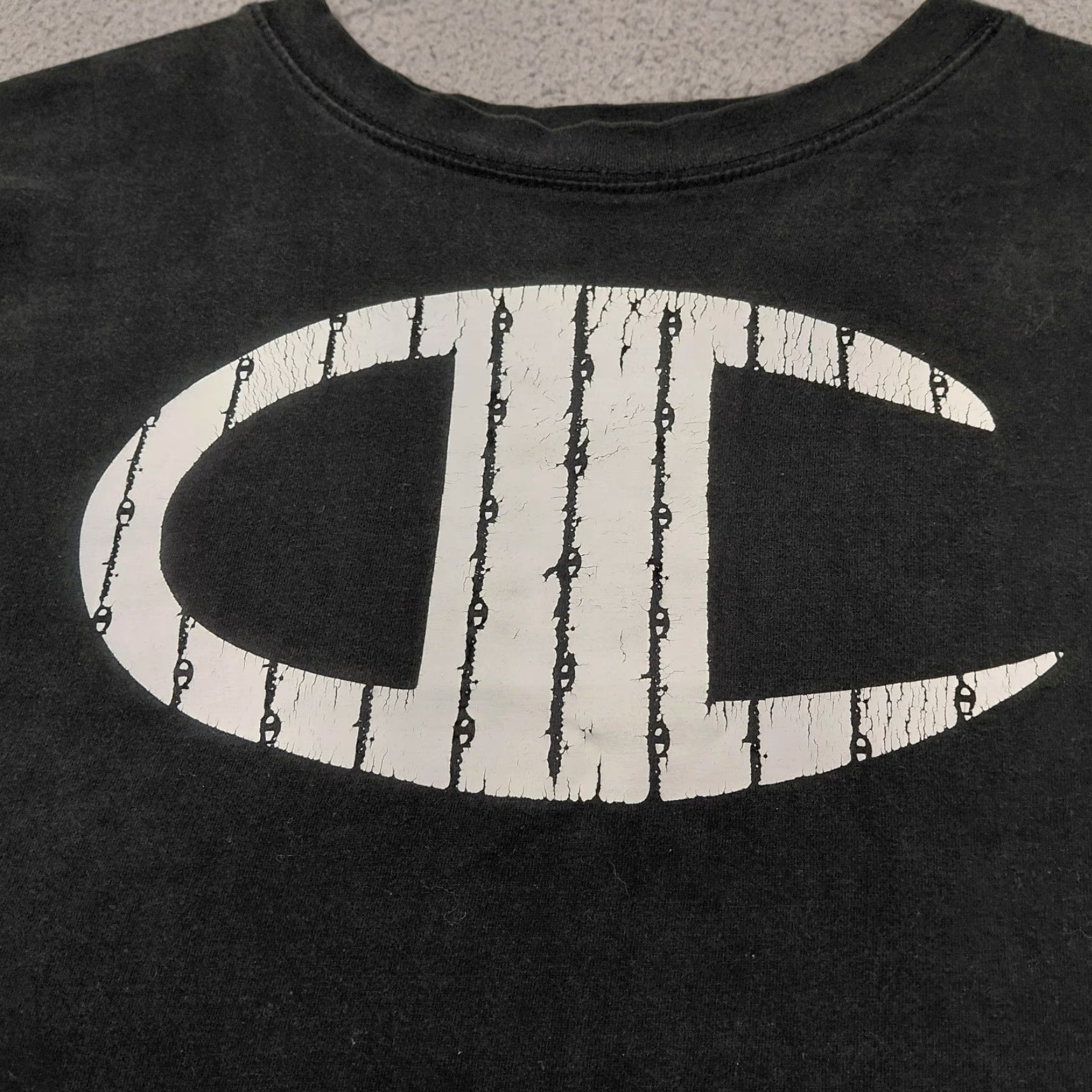 Champion Champion T-Shirt Men 3XL Black Short Sleeve Graphic Athletic Crew Neck Logo Vintage? No Size US XXL / EU 58 / 5 - 6 Thumbnail