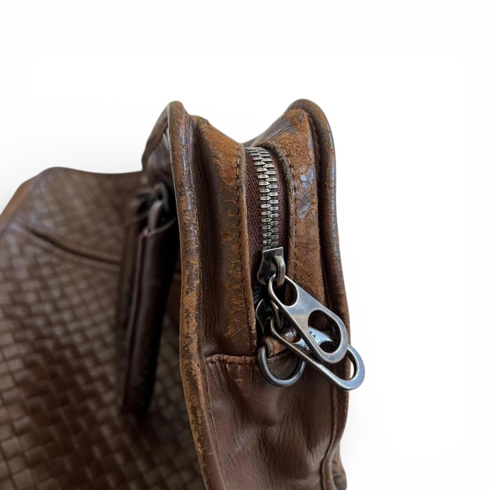 Bottega Veneta Bottega Veneta - Brown Woven Leather Satchel Bag Size ONE SIZE - 8 Thumbnail