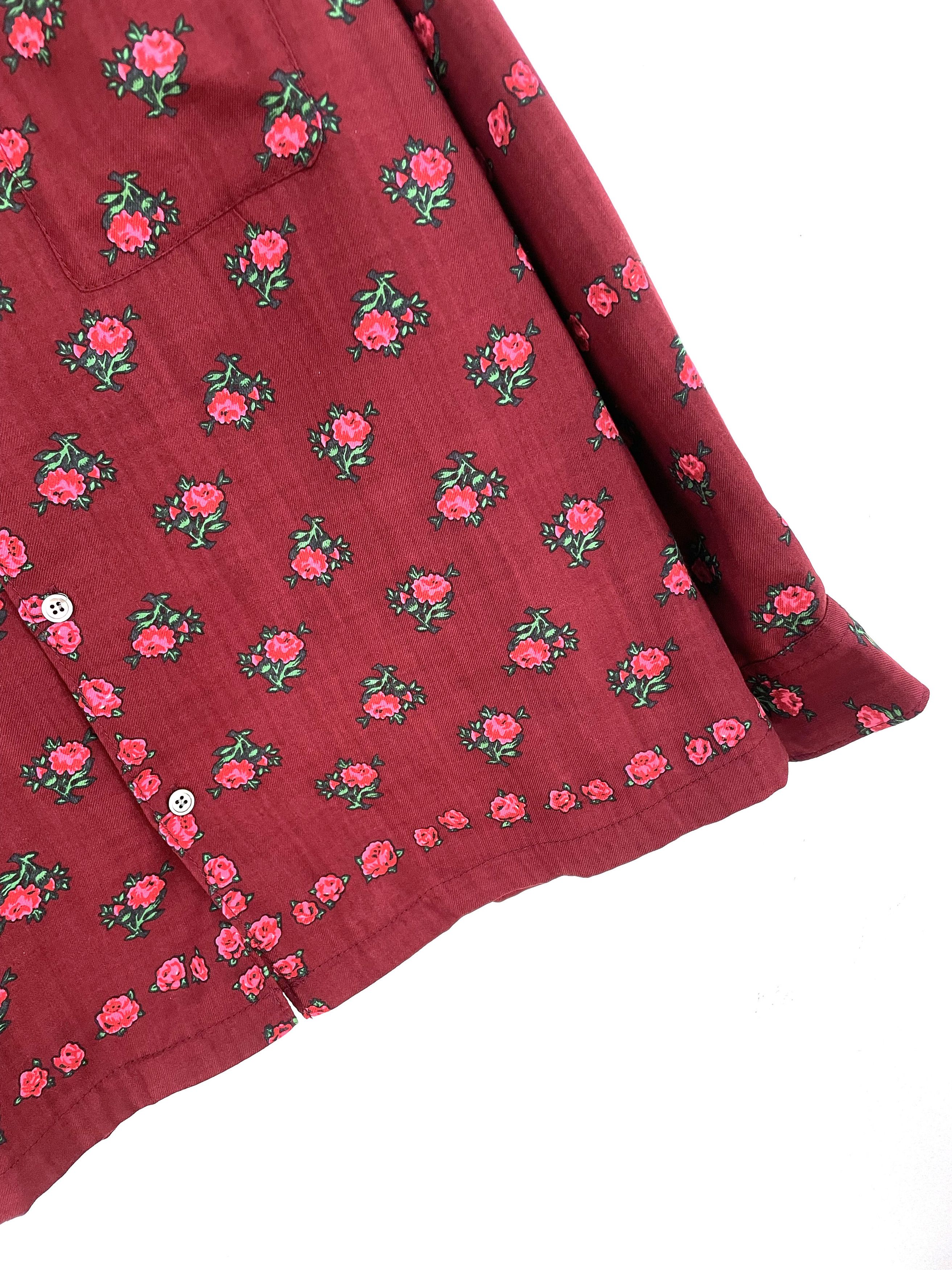 Comme des Garcons Homme 2003 Floral Wool Buttonup Size US M / EU 48-50 / 2 - 5 Thumbnail