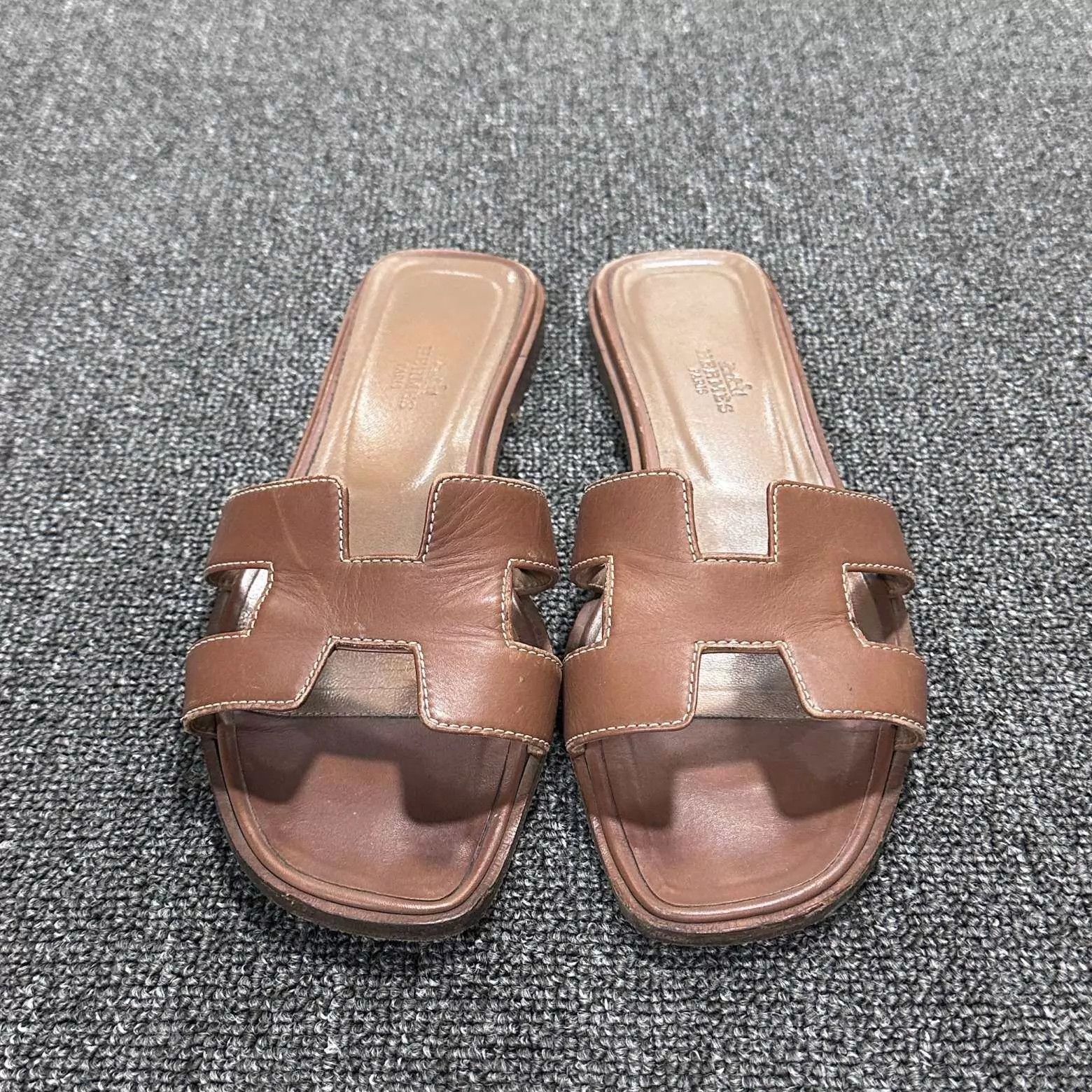 Hermes HERMES Brown 95 New Slippers 38.5 Size US 8 / IT 38 - 2 Thumbnail