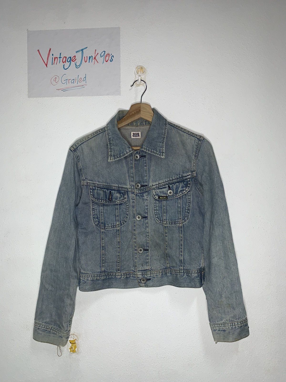 Vale Vintage 2000’s Vale Stonewash Denim jacket Size US XS / EU 42 / 0 - 1 Thumbnail