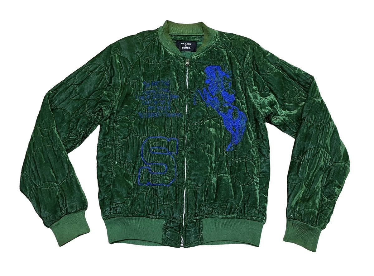 CABANE de ZUCCa Very Rare Vintage Cabane De Zucca Silk Sukajan Jacket 1990s Size US M / EU 48-50 / 2 - 1 Thumbnail