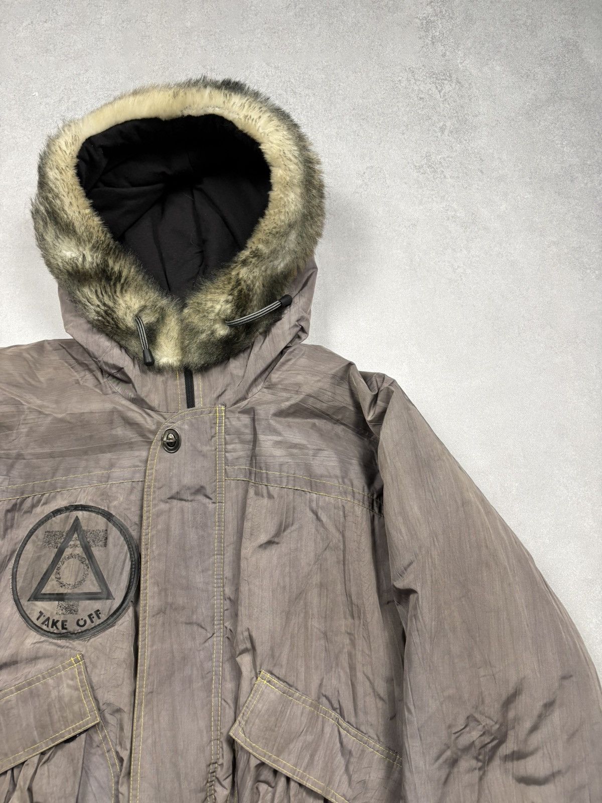 Adidas Vintage 90s Adidas Take Off Fur Hood Archive Jacket Y2K Rare Size US M / EU 48-50 / 2 - 3 Thumbnail